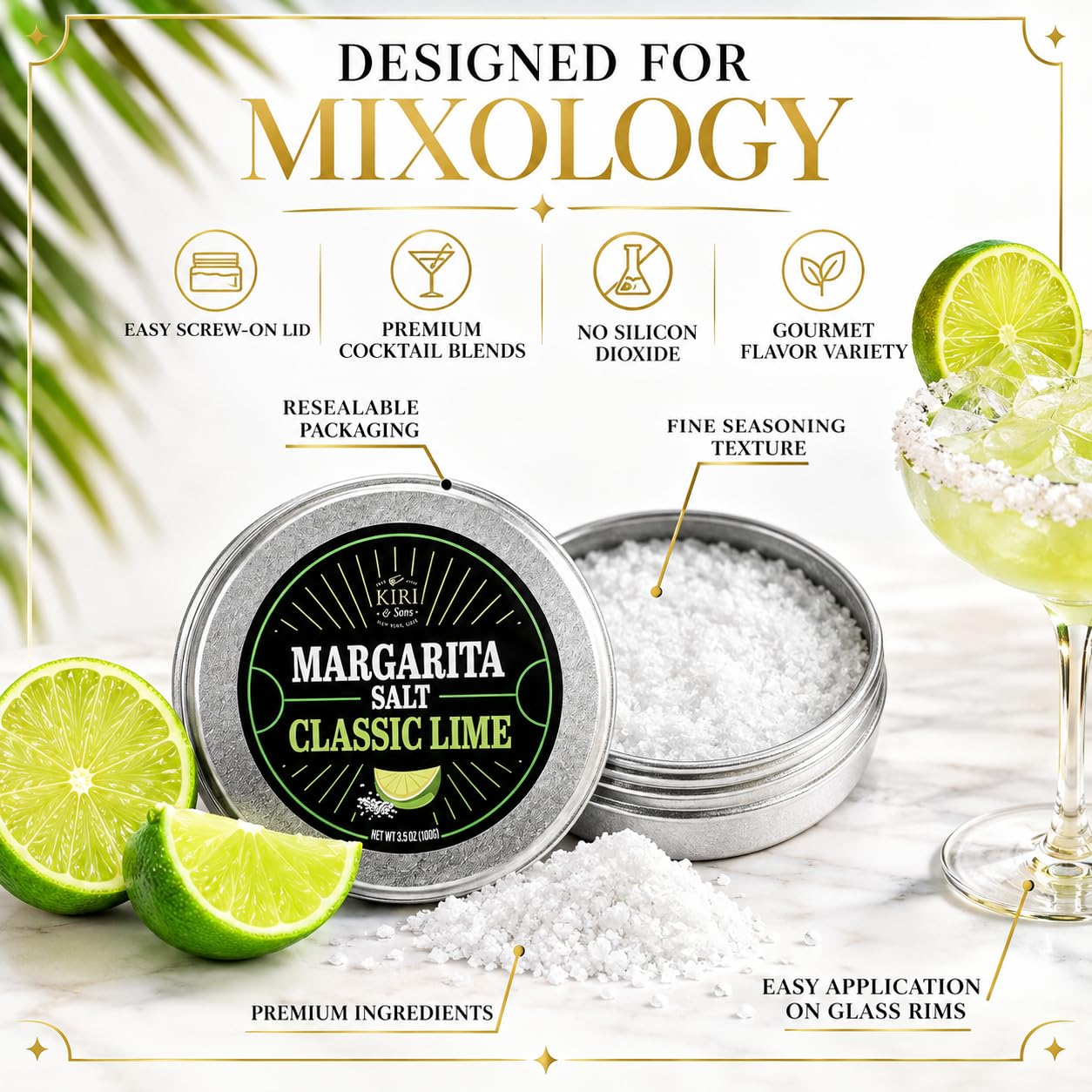Margarita & Cocktail Salt Rimmers - 5 Pack -2 Margarita & Cocktail Salt Rimmers - 5 Pack -2