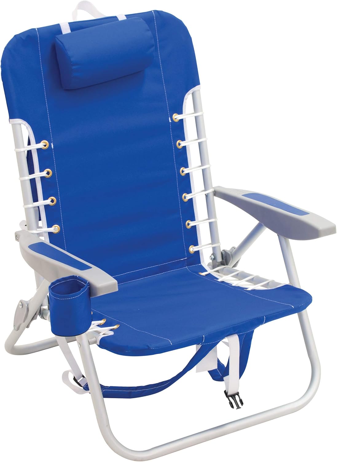 Rio Brands 4-Position Backpack Lace-Up Suspension Folding Beach Chair