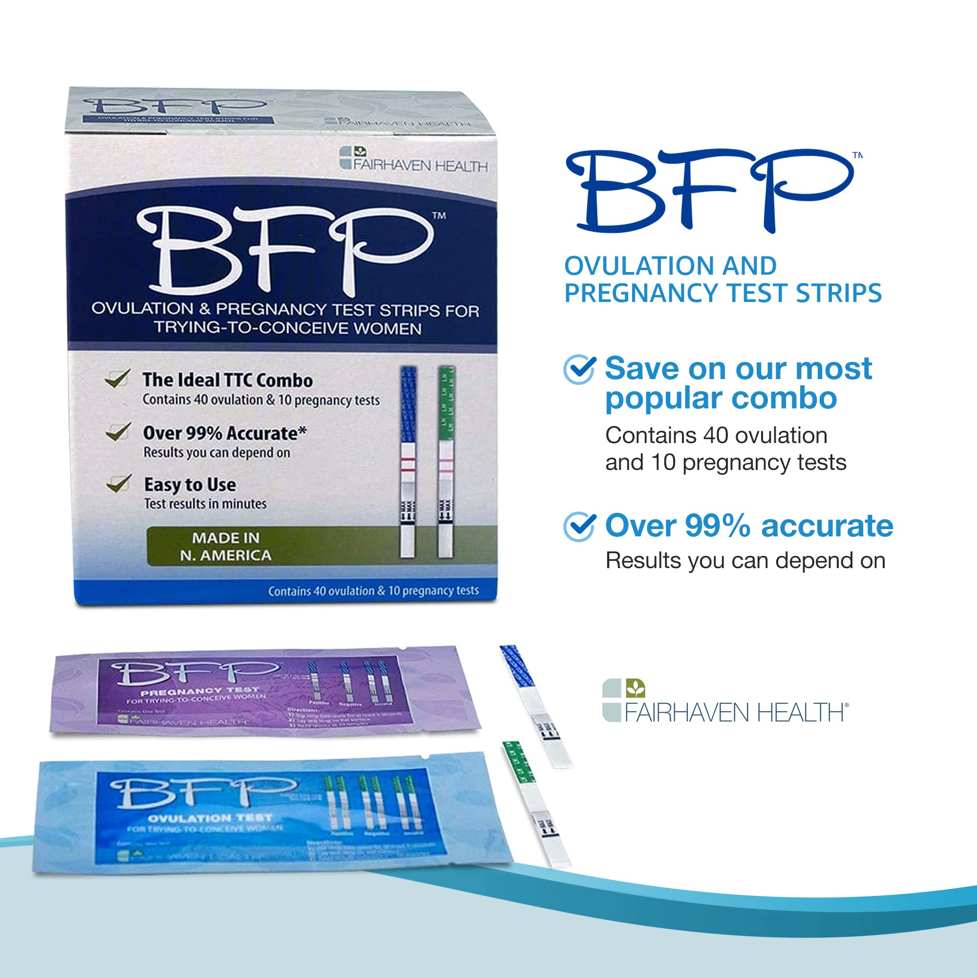 BFP Ovulation & Pregnancy Test Strips for Pregnancy Detection At Home Early Predictor Kit for