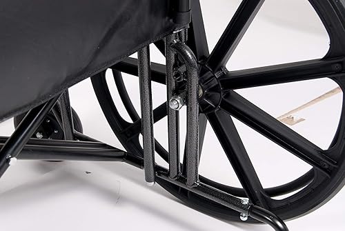 Miniatura 5 de Everest & Jennings Traveler HTC Silla de ruedas bariátrica, silla de transporte 2 en 1, asiento de 20 pulgadas de ancho