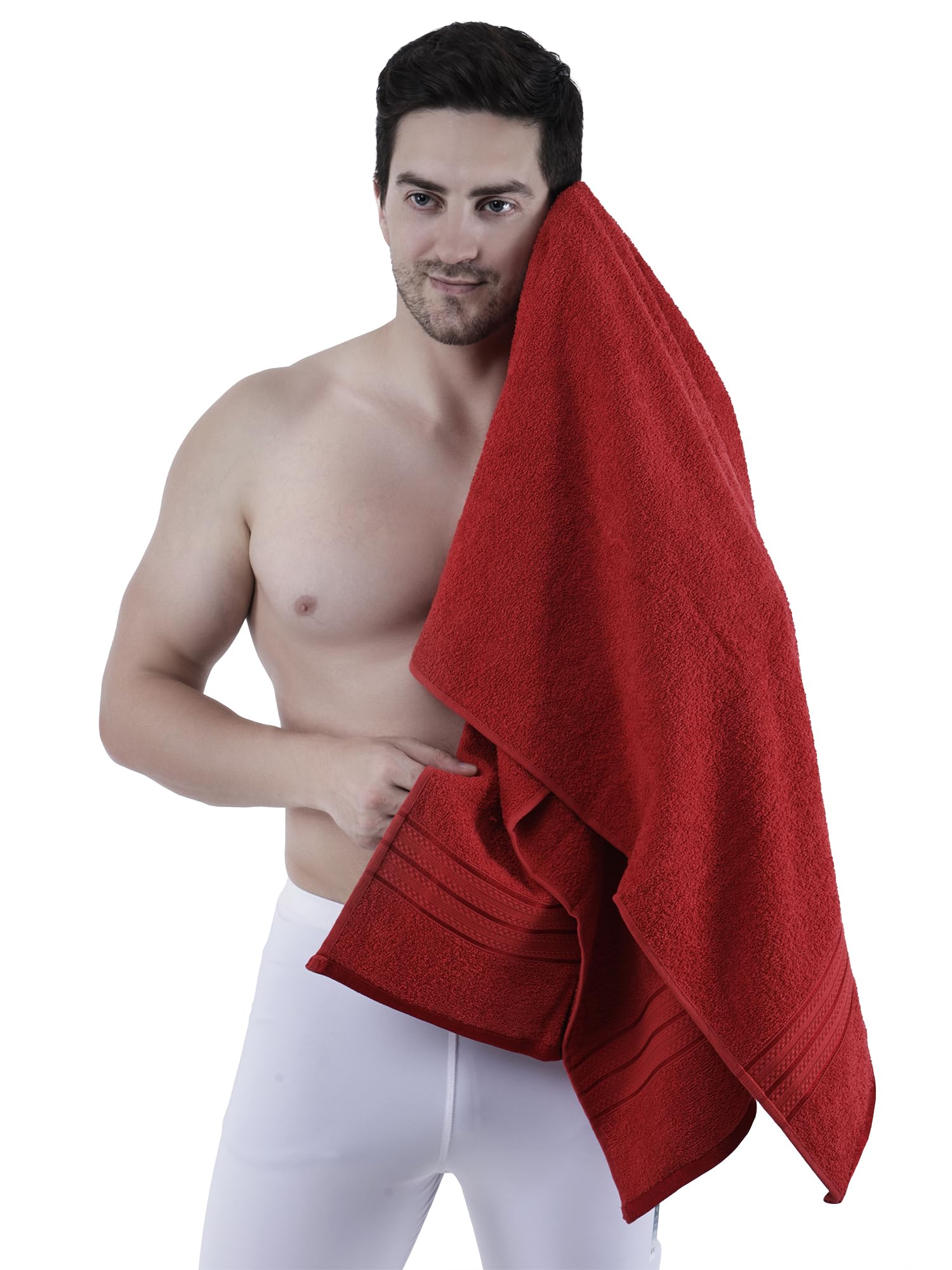 Dollar Bath Towel Cotton Soft, Large Size, 100% Cotton Towel - Highly Absorbent Size (75 X 150 Cm) for Mens and Womens 1 Piece Bath Towel (Carmine) (B0D2DK28QT) Amazon Price History, Amazon Price Tracker