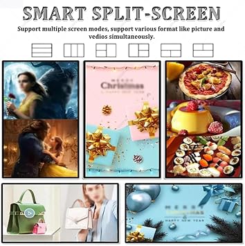 18.5''/21.5''/23.6''/27''/32''/43''/49'' Indoor Digital Signage Display, Advertising Display Media Player LCD Kiosk, Commercial Advertisement Display Screen, Looping+Smart Split Screen 32inch