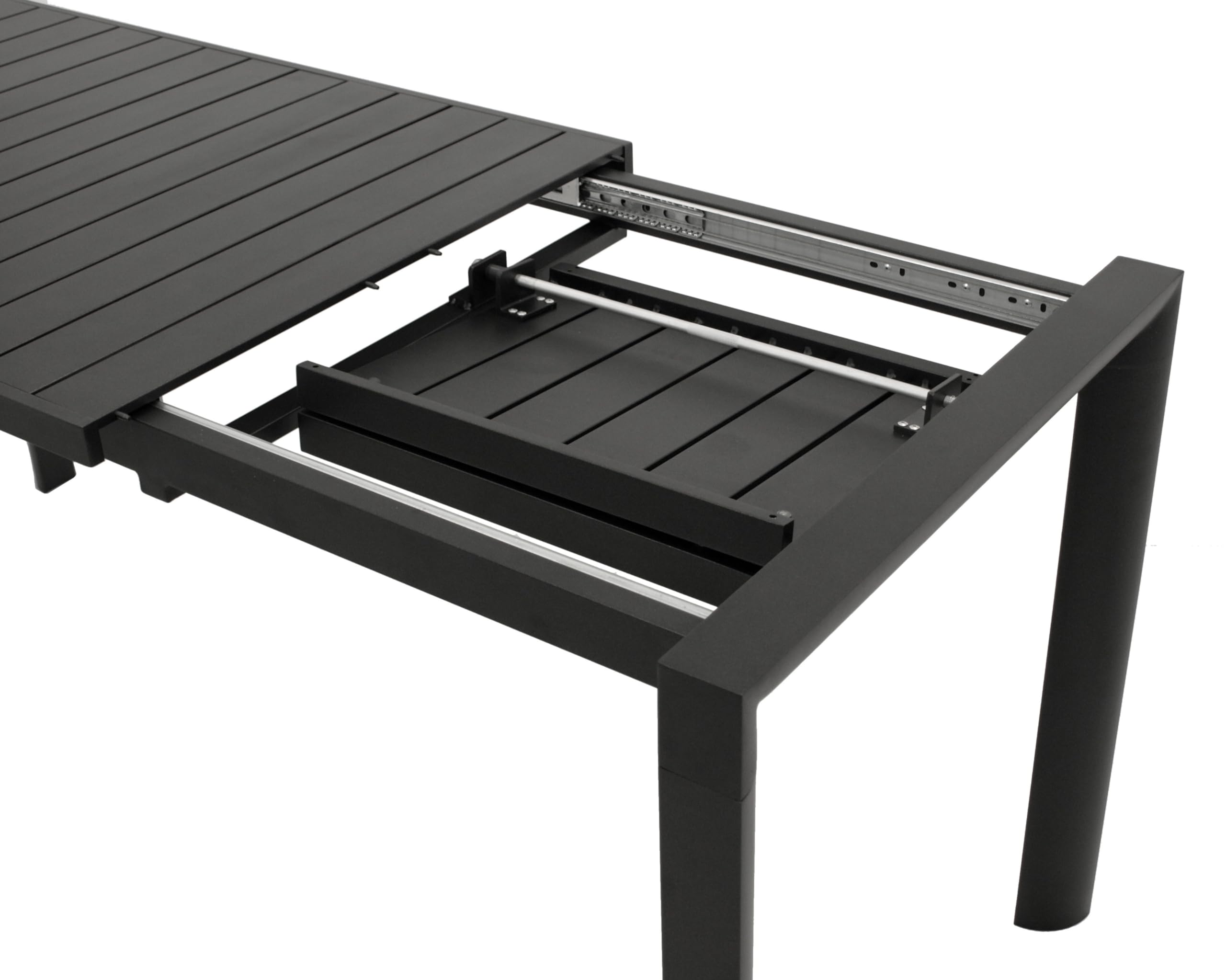 DEGAMO Gartentisch Ausziehtisch Lagos 120/162x70cm, Aluminium anthrazit, Outdoor wetterfest