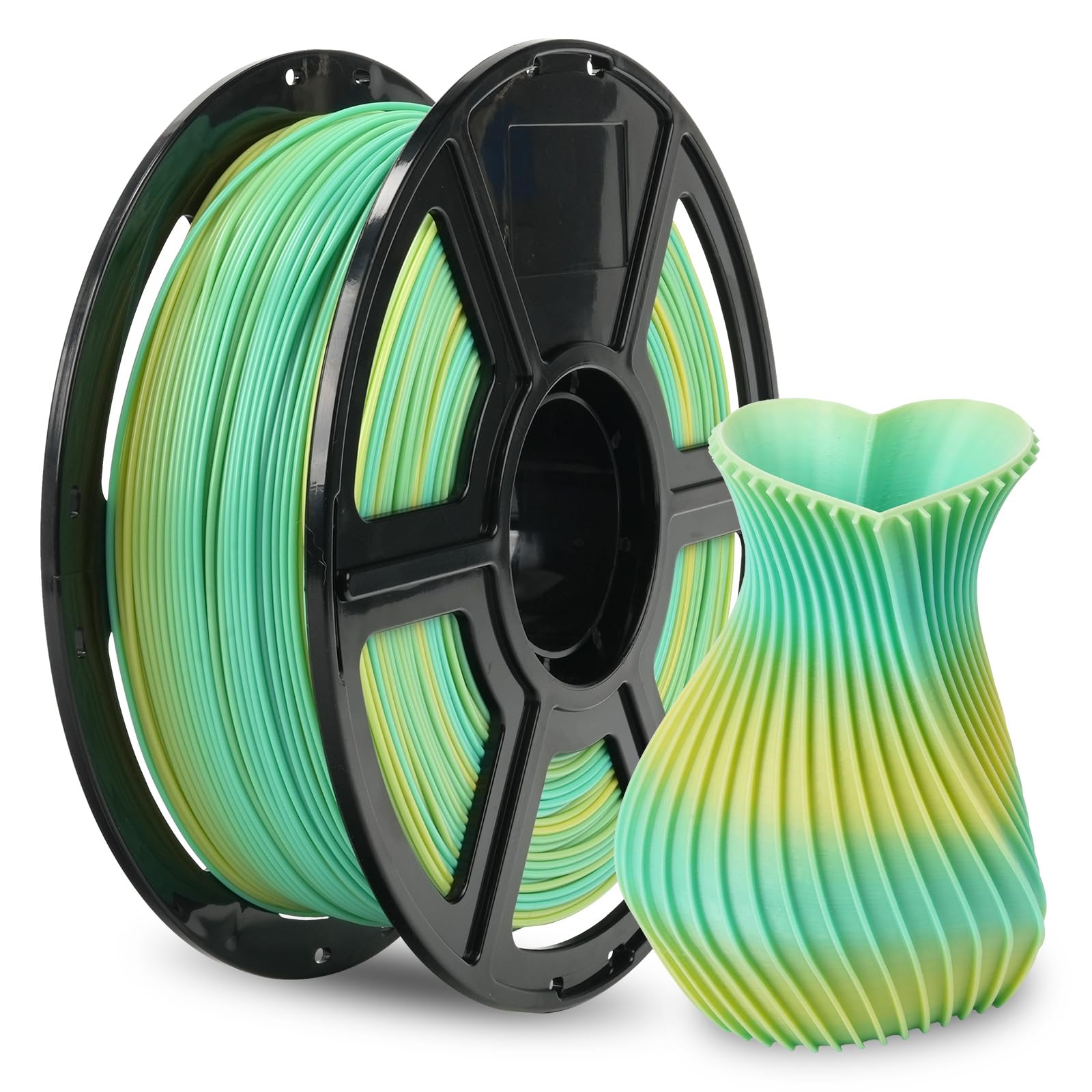 FLASHFORGE Filamento PLA ad alta velocità 1,75 mm, 500 mm/s di stampa ad alta velocità, filamento rapido per la stampa veloce (sfumatura blu Tiffany e giallo chiaro)