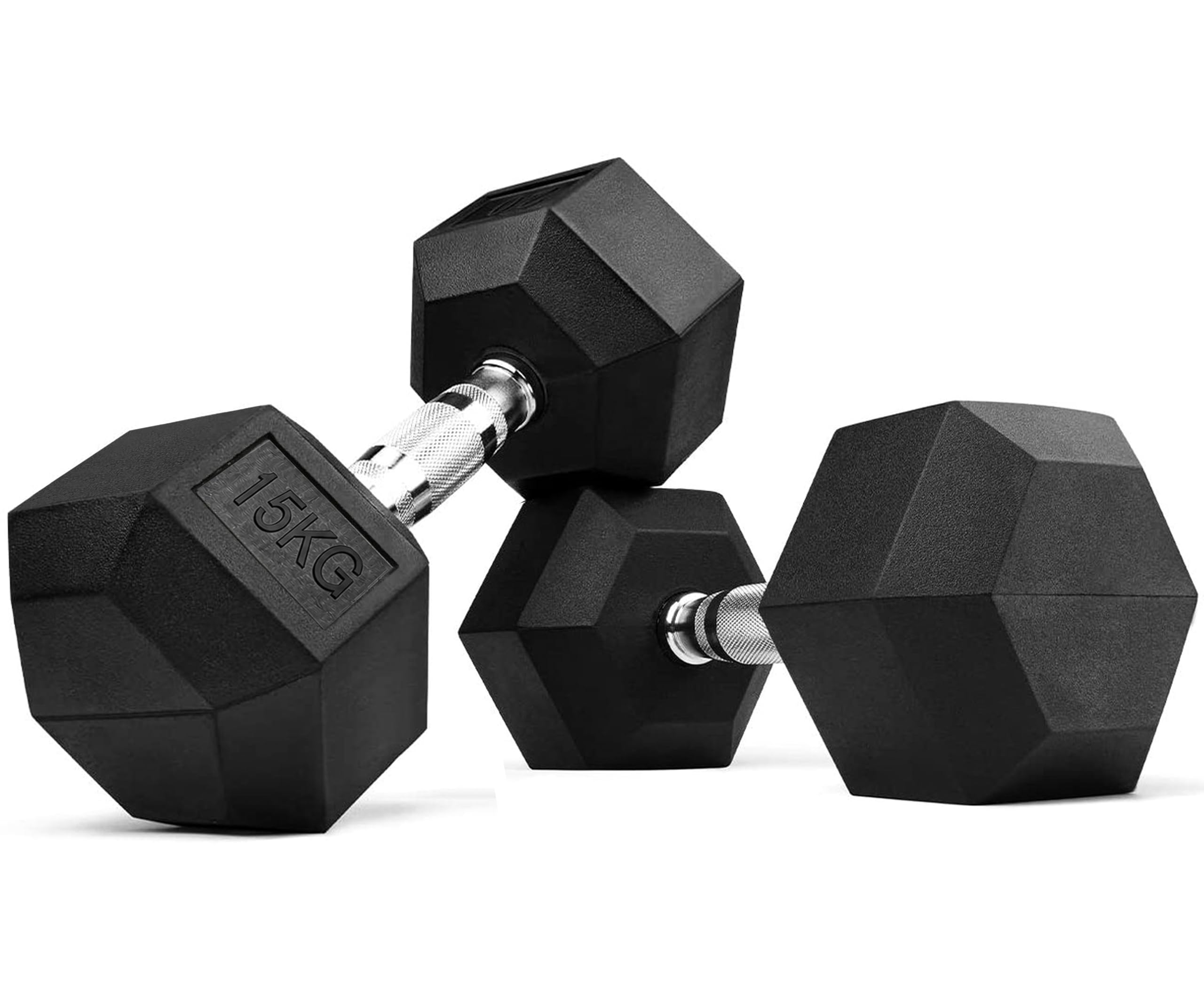 FK Sports Dumbbells (Set of 2), Weight Dumbbell Set 2.5Kg, 5kg, 7.5kg, 10kg, 12.5kg, 15kg, 20Kg In Pair - Hex Dumbbells Set for Women & Men - Gym Equipment for Home - Weights Set (15KG) โ image 1