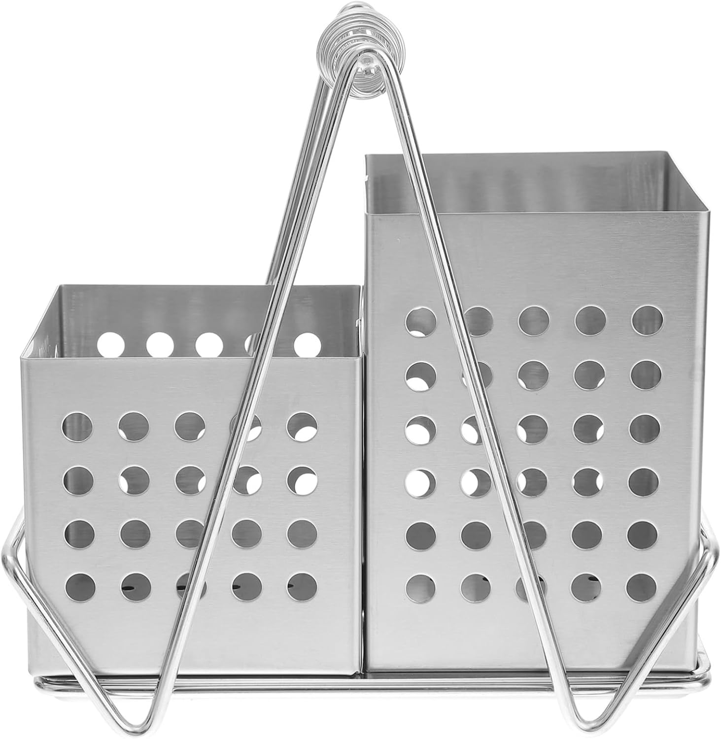 1Set Stainless Steel Chopstick Holder Wall Mounted Storage Rack with Drain for Kitchen Utensils Stylish and Space Saving Design for Spoons Forks and Cutlery