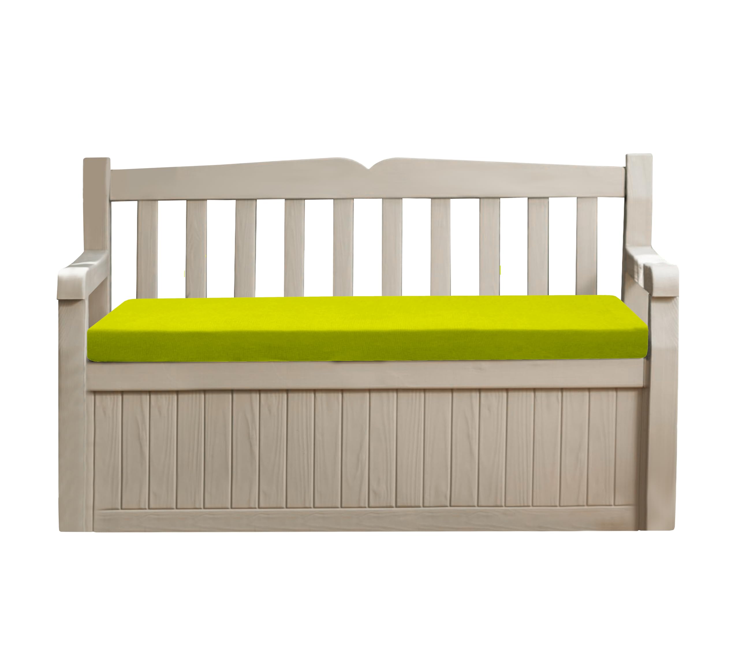 Sapphire Collection Premium Outdoor Bench Seat Pad | Water Resistant Cushion for Iceni & Eden Storage Benches 128x50cm | Comfortable Patio Furniture Swing Bench Pads (Lime) โ image 1