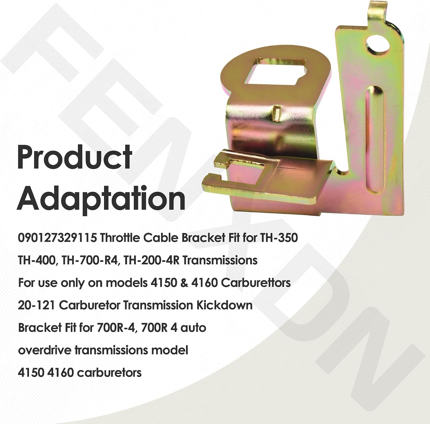 Throttle Cable Bracket Kickdown Kit Compatible with Holley 4150 4160 Carburetors, Replacement for 700R4 TH-700-R4 TH-200-4R Transmissions, Replaces 090127329115 20-95 20-121