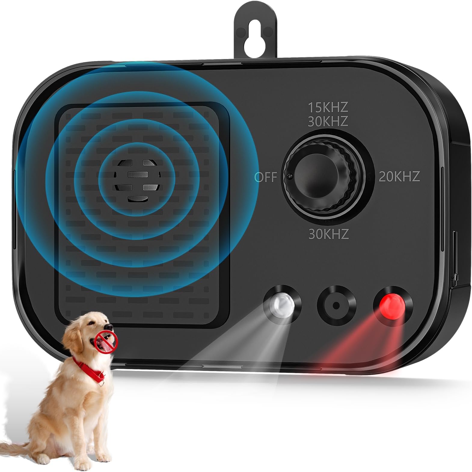 Ultrasonic Dog Bark Deterrent Devices, Rechargeable Anti Barking Device 50Ft Effective Control Range Safe for Human & Dogs Portable Indoor & Outdoor