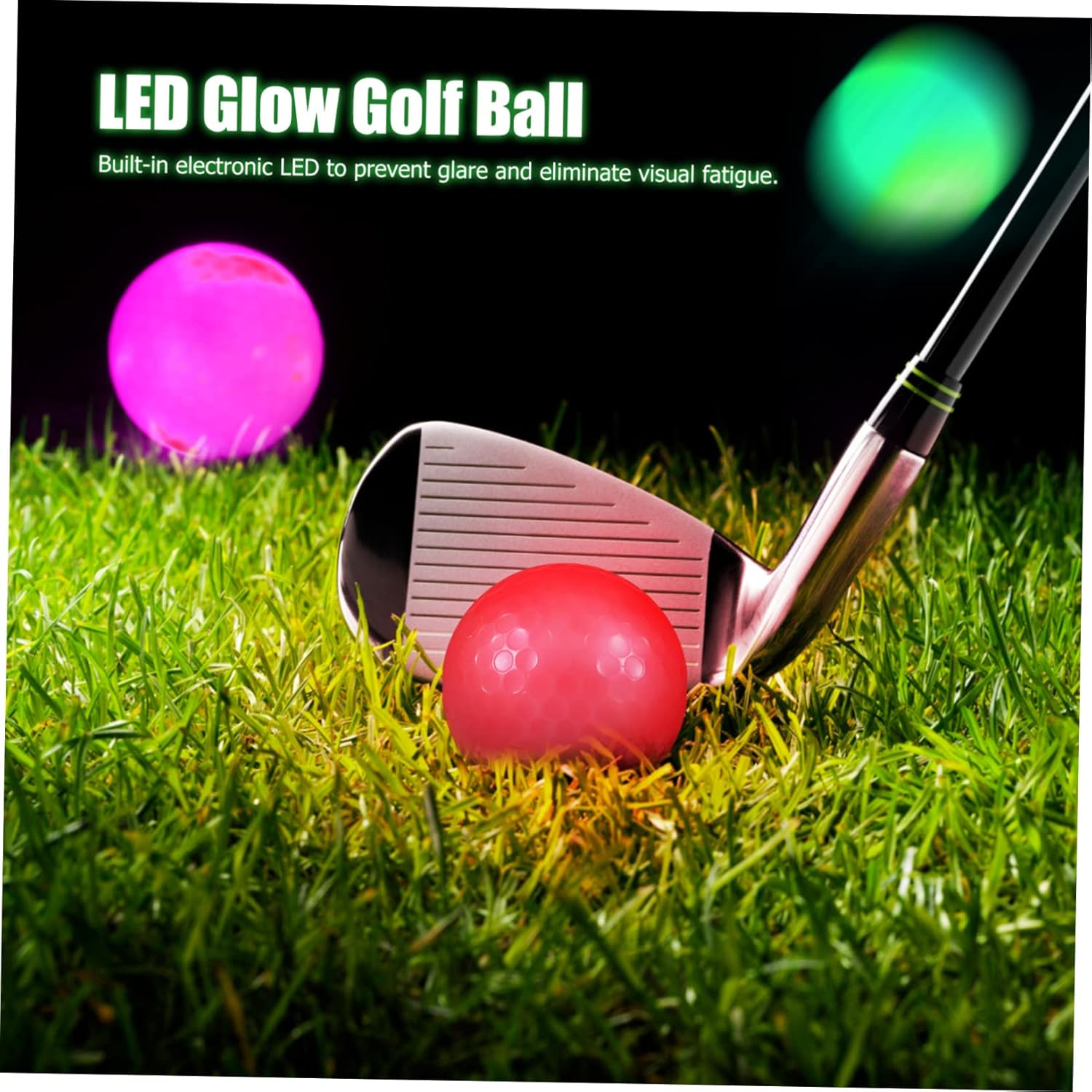 Happyyami 8pcs Vice Balls Led Balls for Night Golf Practice Boys and Girls and Distance Training