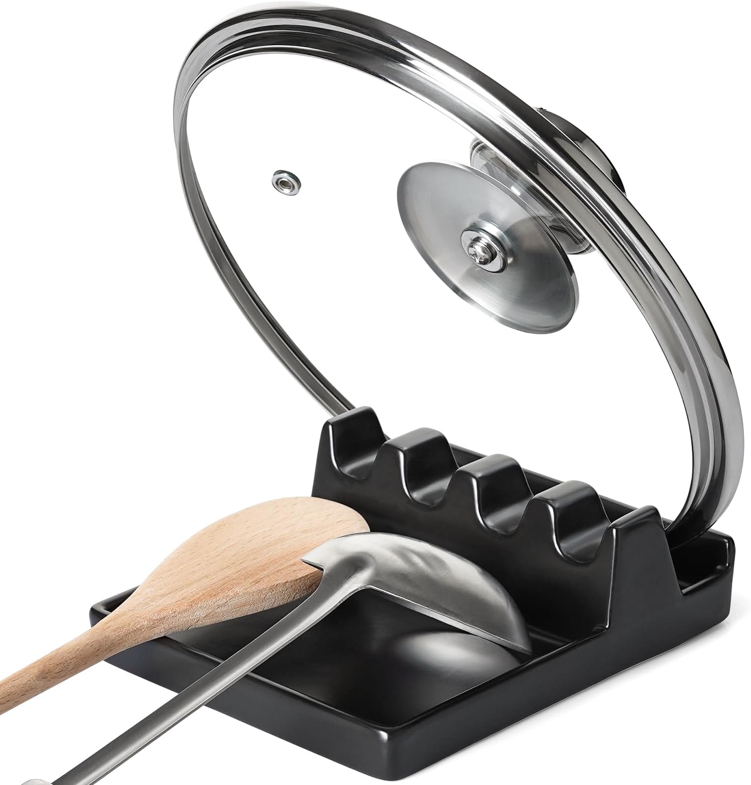 Hutzler Spoon Rest Pot lid Stand, one size, Gray Home