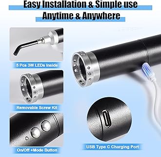 Cold Sore Red Light Device, Cold Sore Canker Device Red Light Device for Mouth Nose Ear Knee Hands Joint Muscle, Red Cold Sore Device (Black with 5 LEDs)