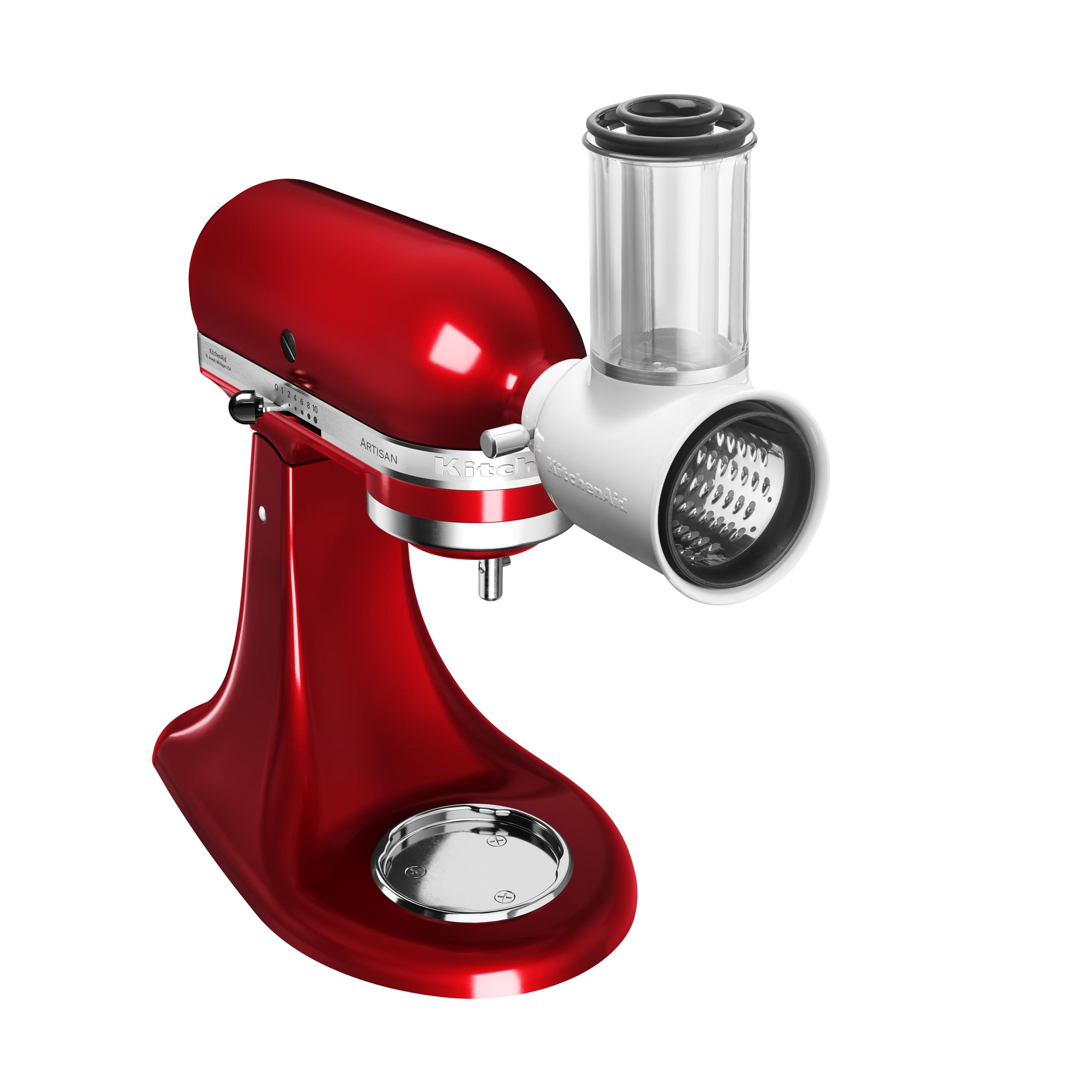 KitchenAid Accessoire Râpes - 5KSMEMVSC - Supplement de 3 Pièces de Râpes pour Légumes, Fromage et Plus - Trancheuse Rapide - Inox