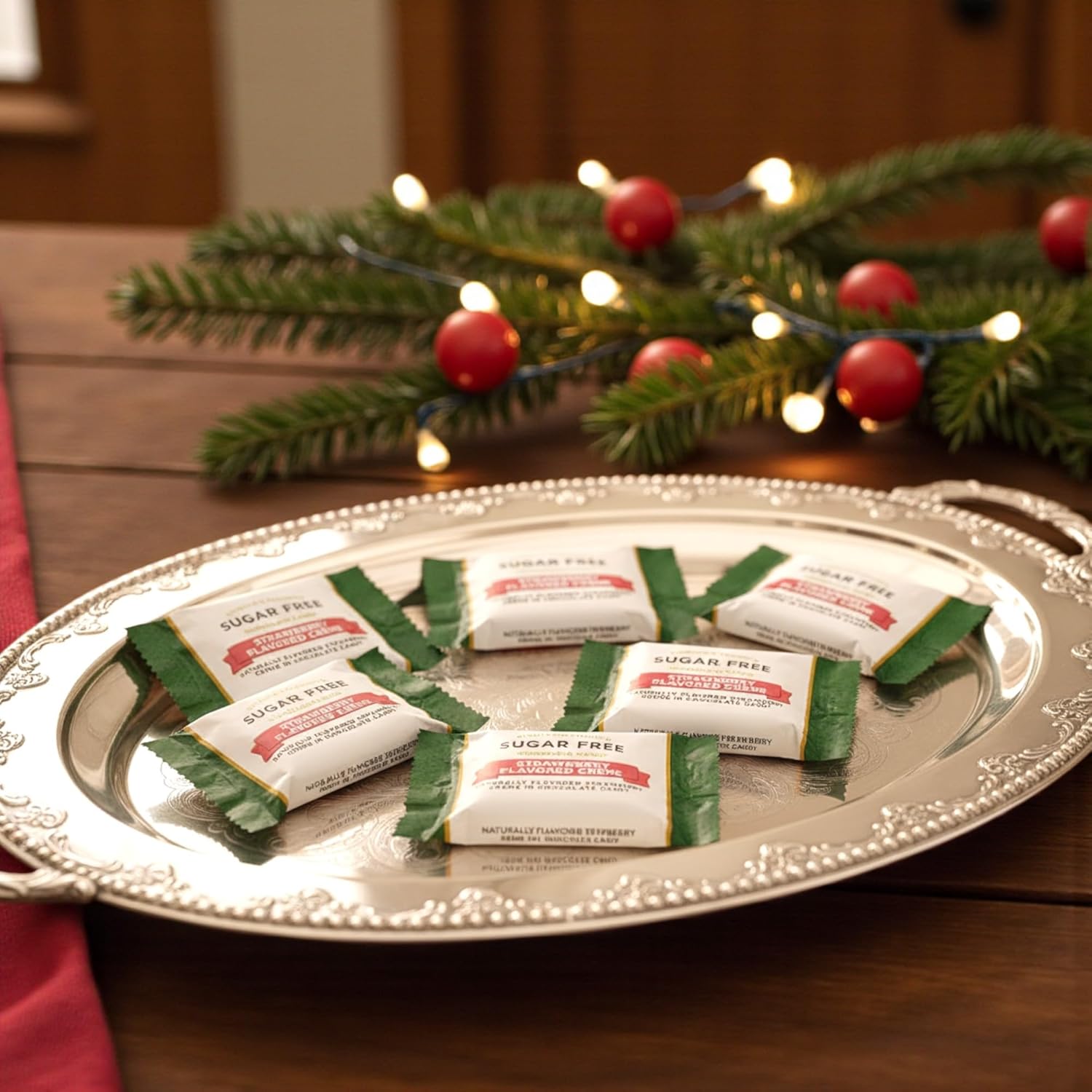 Sugar Free Chocolate Strawberry Cream Delight-1 lb Deliciously Crafted for a Guilt-Free Indulgence Made with Stevia Extract-Perfect for Health-Conscious Chocolate Lovers(16 oz)