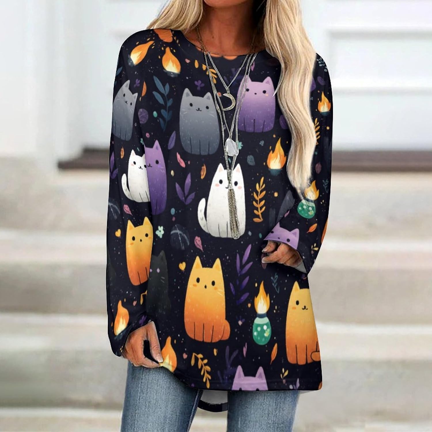 Women's Raglan Long Sleeve T-Shirt Casual Crewneck Blouse, Soft Basic Long Top