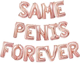 PartyForever Bachelorette Party Balloons Rose Gold 16" Letters - Bachelorette Party Decorations Set - Hen Party Supplies - Bridal Shower Hen Party Decorations Kit
