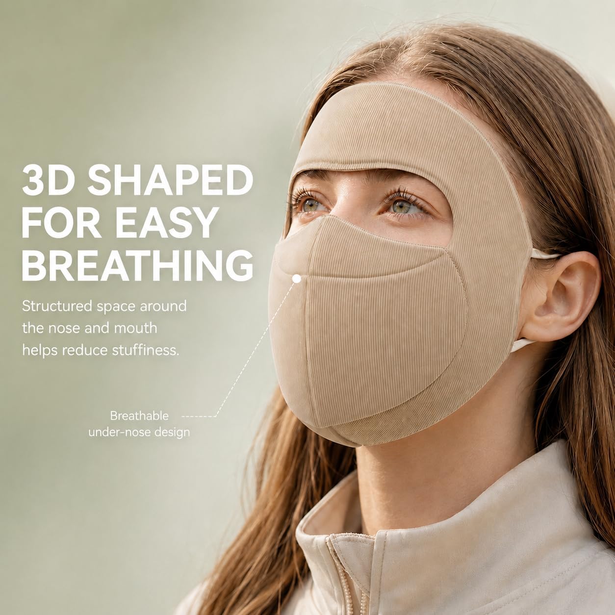 ROCKBROS UPF50+ Full Face Mask, Windproof Year-round Face Cover for Men Women, Suit for Outdoor Cycling Commuting