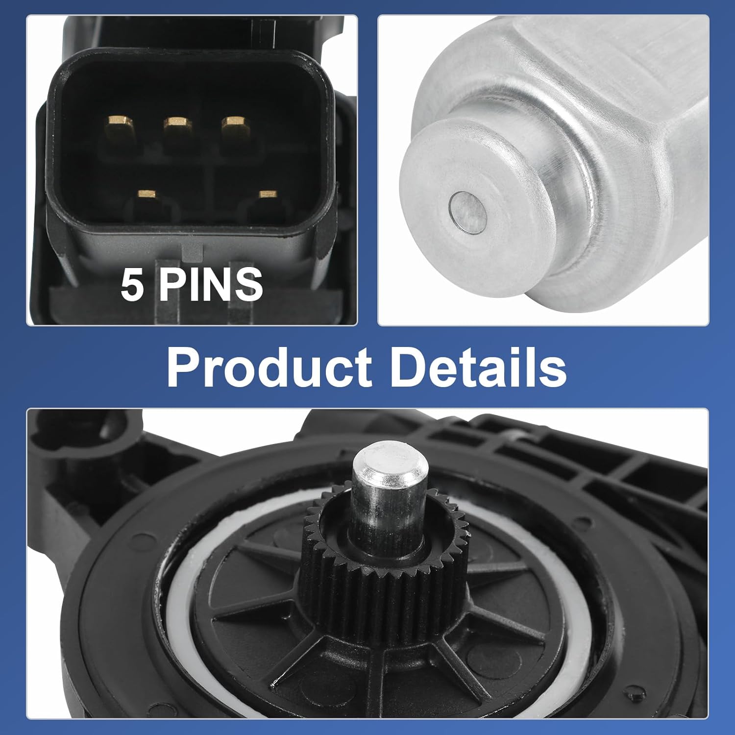 Front Driver Side Window Regulator Motor Compatible with Dodge Charger 2011-2023 Compatible with Chrysler 300 2011-2023 Replace# 68143987AA