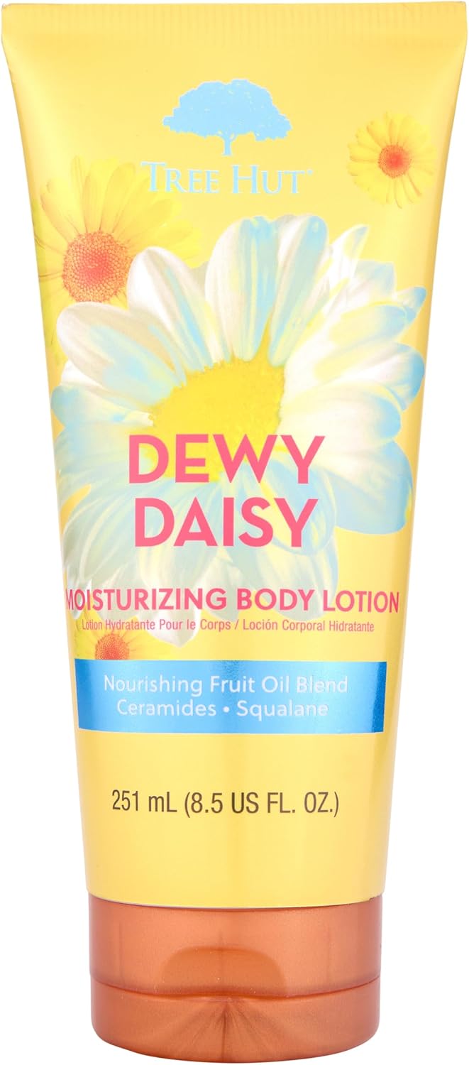 Tree Hut Dewy Daisy Moisturizing Body Lotion, Ceramide and Squalene Formula Helps Protect Skin, Long-lasting Hydration Leaves Skin Feeling Soft & Moisturized, 8.5 Fl Oz.