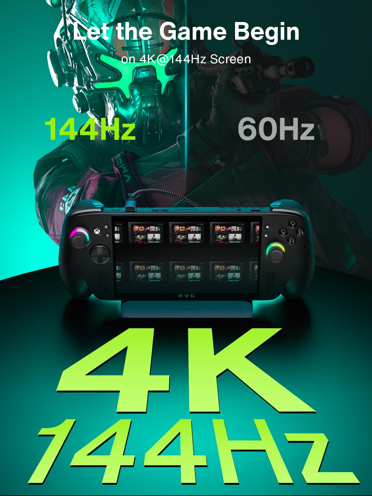 iVANKY 6-in-1 Docking Station Hub for ROG Ally/Legion Go/Steam Deck