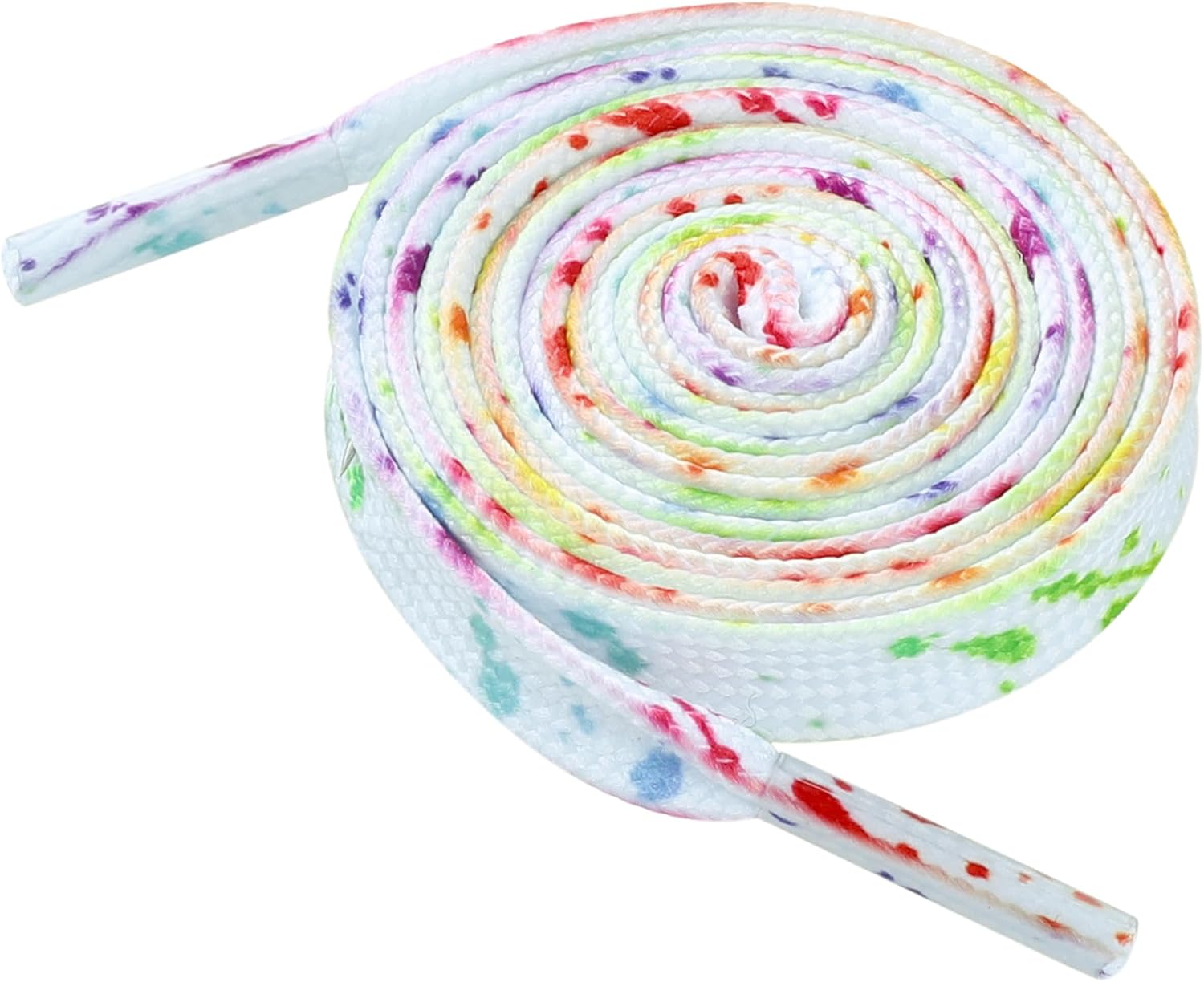 Unisex Flat Shoe Laces Splatter Painted Fun Shoelaces for Sneakers 2 Pairs