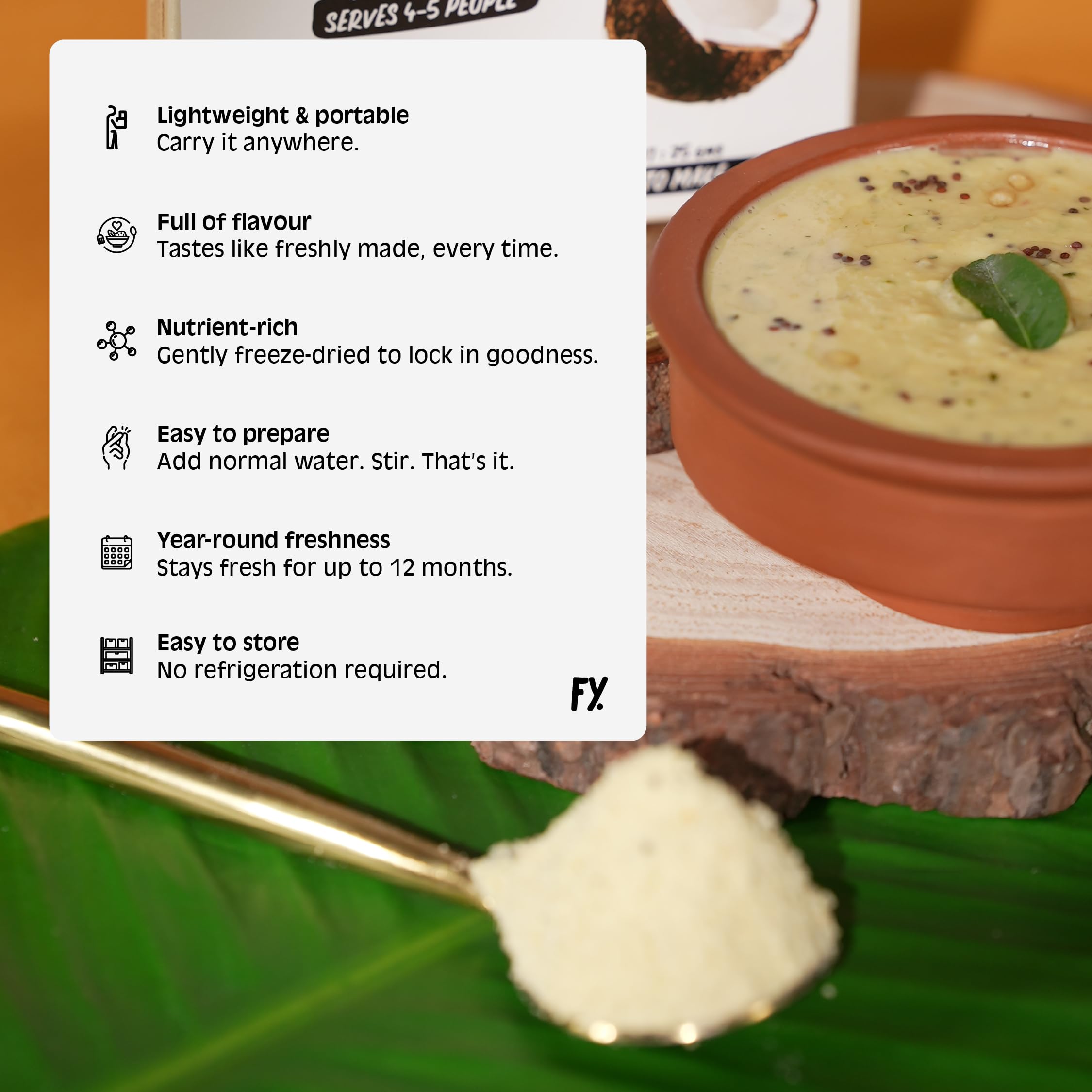 Chutnefy Kokos-Chutney, (2 Stück) | Jede Packung serviert (5–6) | Lecker und verzehrfertig | 5-Sekunden-Instant-Chutney | Keine Konservierungsstoffe oder Zusatzstoffe … (Kokosnuss)