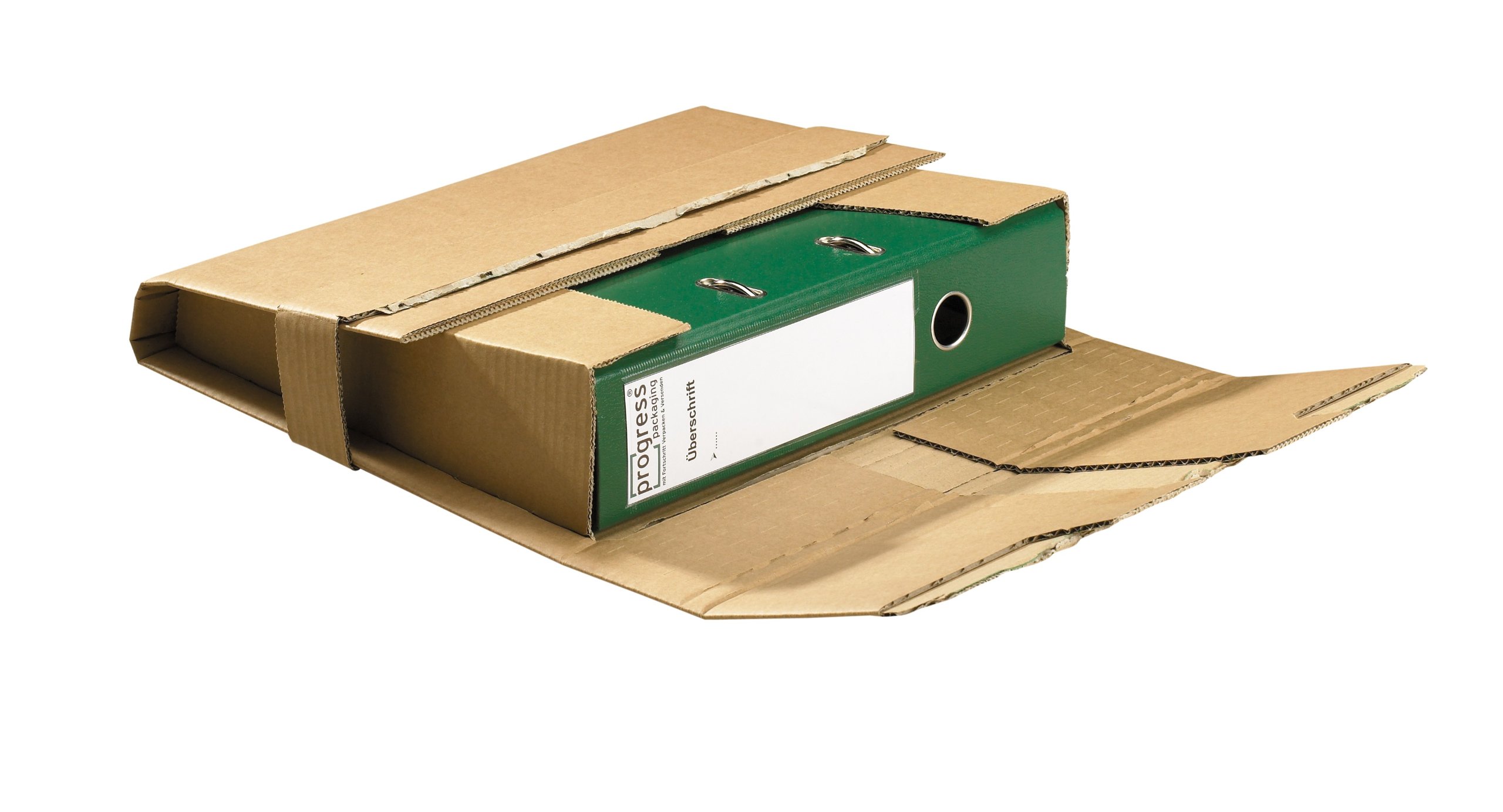 Ordnerversandverpackung Premium PP B03.05 aus doppelter Wellpappe, 320 x 290 x bis 80 mm, 20-er Pack, braun