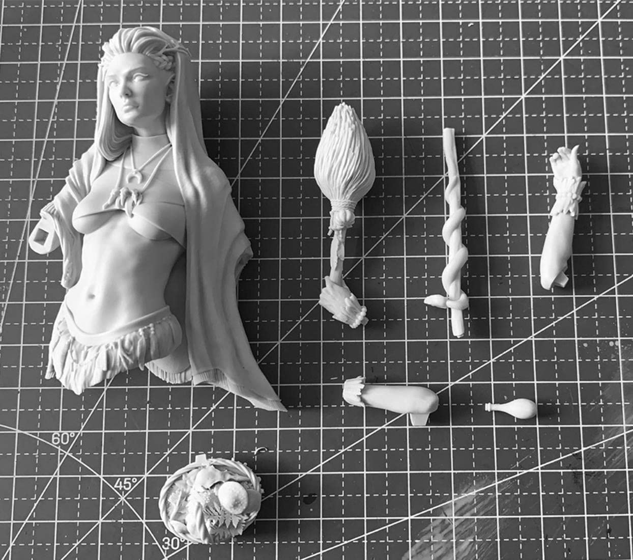 1/10 Resin Büste Modell Gk Bausätze, Hexe, Unmontiert Unlackiert S296