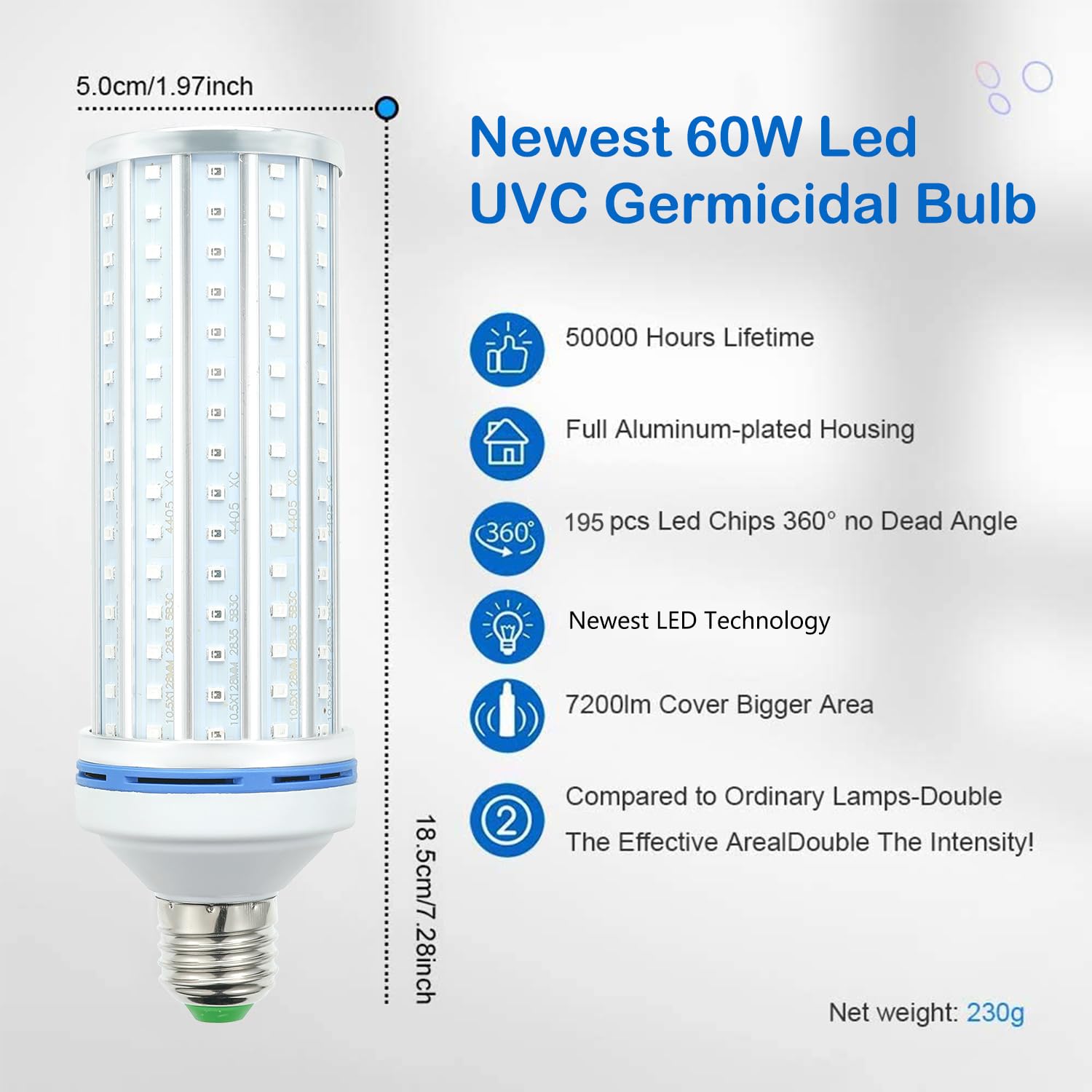 TAISHAN 60W Lamp, Bulb with E26/E27 Base,Remote Control Timer LED