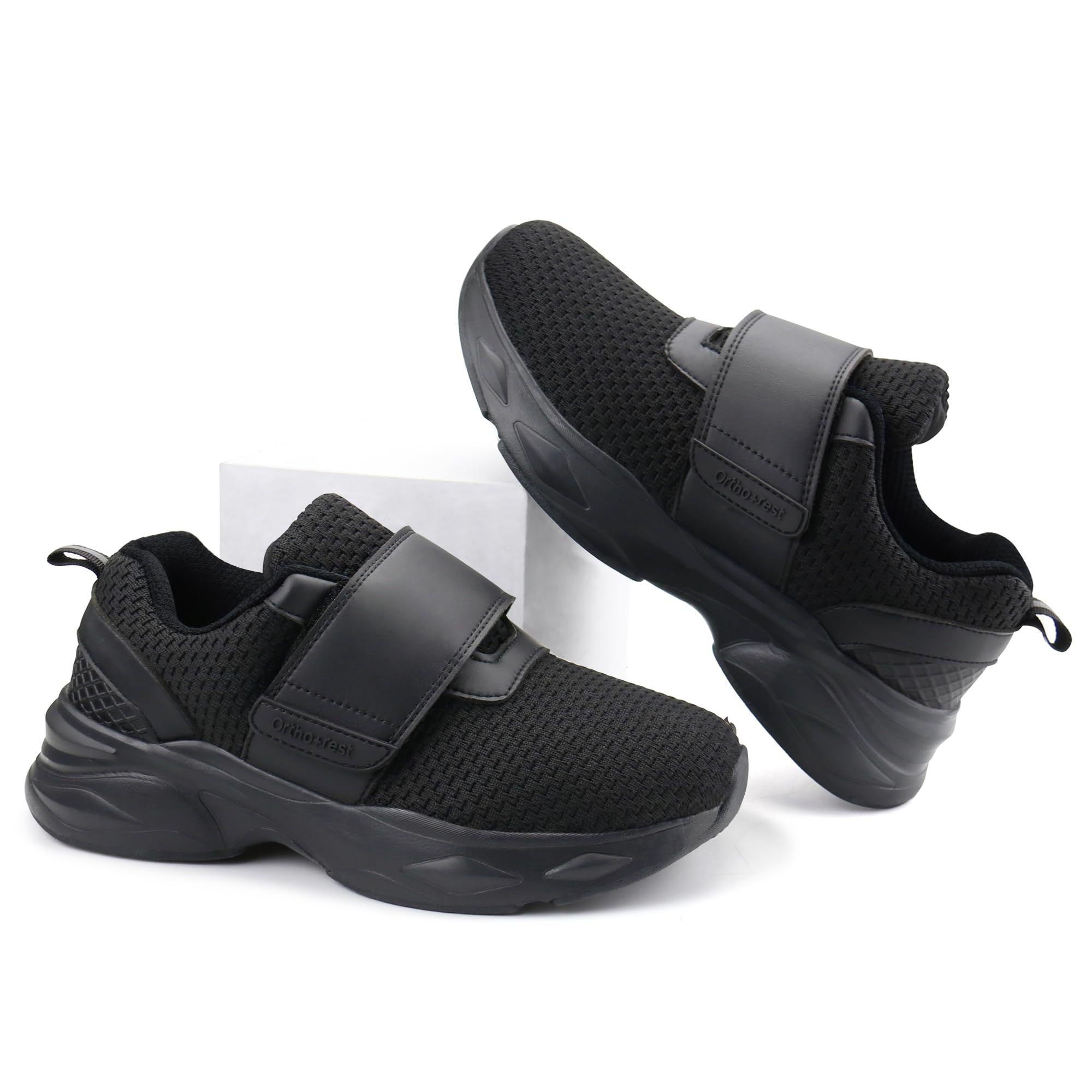 Ortho+rest Zapatos para diabéticos para mujer con cierre ajustable Zapatos ortopédicos para pies hinchados