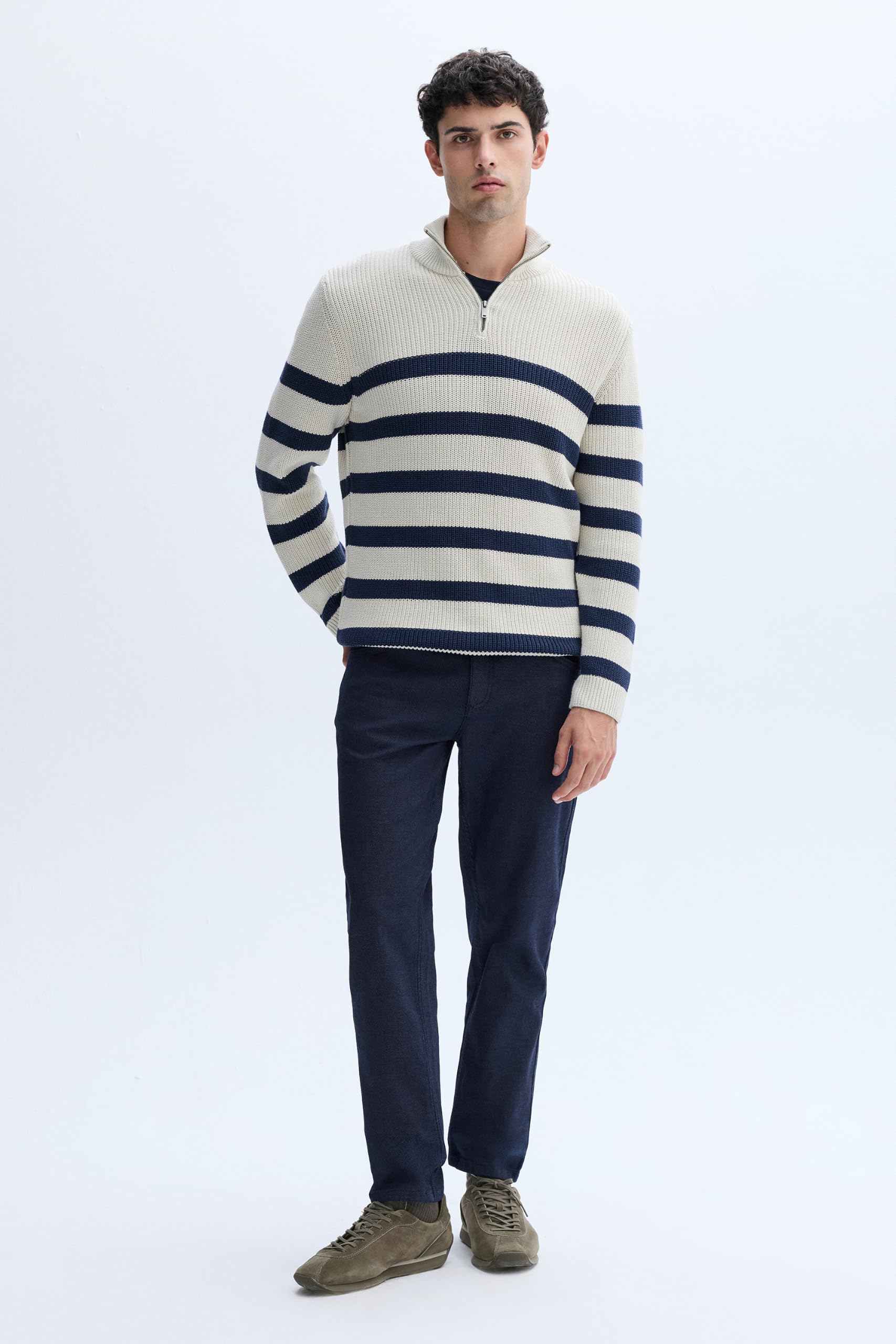 Erkek İndigo Slim Straight Fit Pantolon
