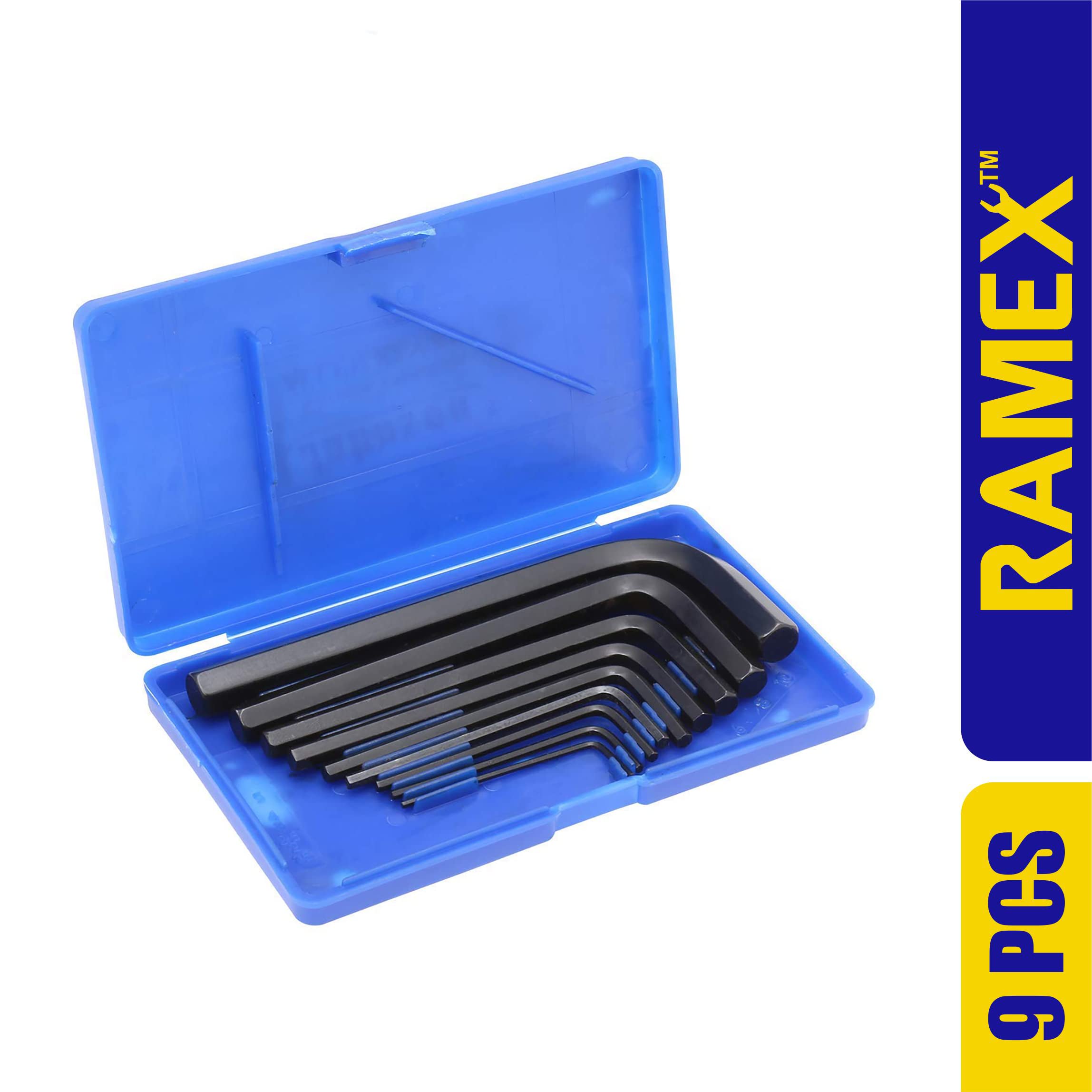 RAMEX Allen Key Set, Allen Key Set Tools Kit, 9pc Hex Allen Key Set In Plastic Box Packet Size Allen Key Set Allen Keys 4