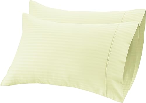 Miniatura 8 de -Juego de 4 fundas de almohada de percal 100% algodón, fundas de almohada lujosas y sedosas súper suaves, ligeras y sedosas tamaño Queen, tamaño