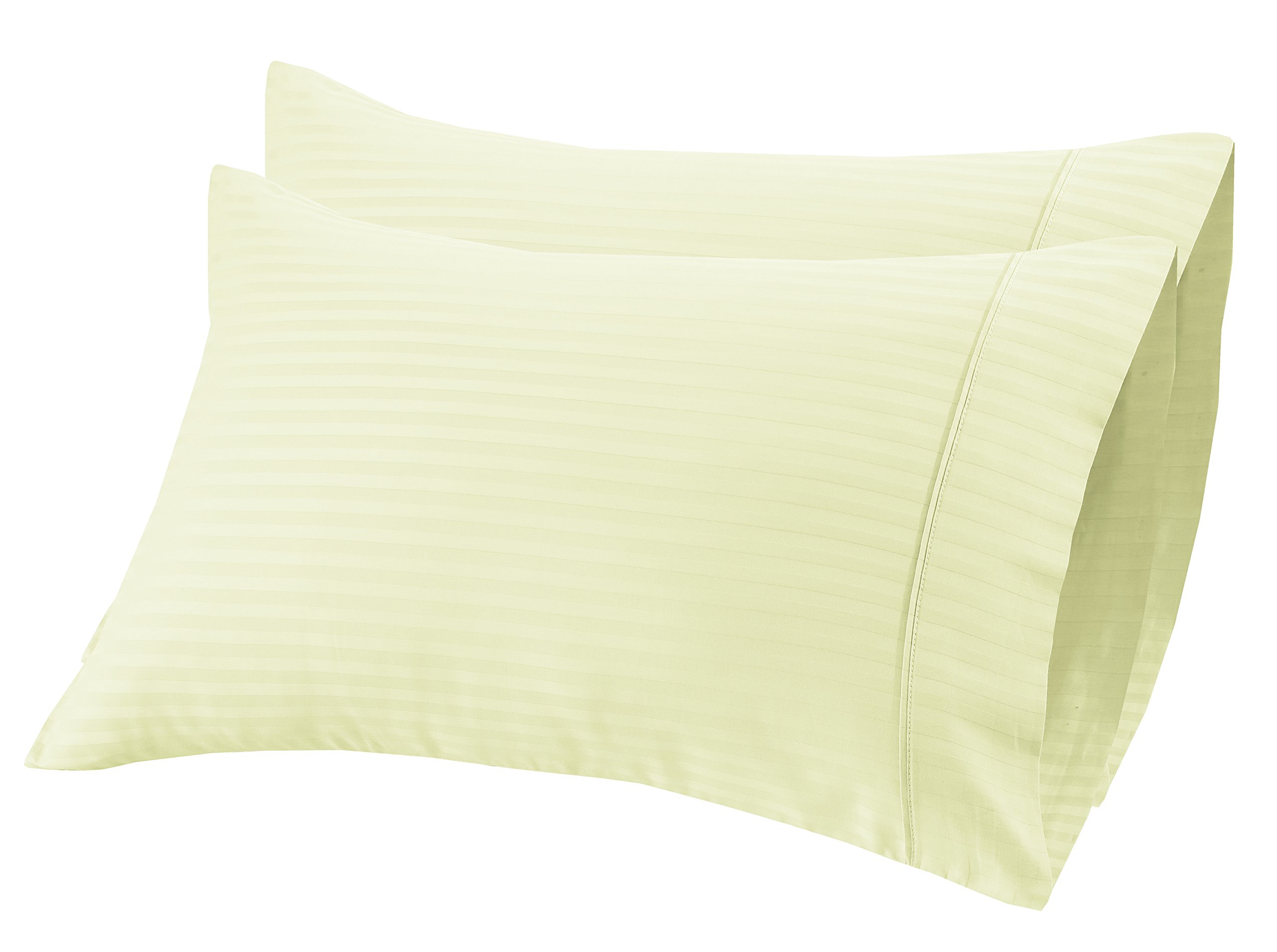 100% Cotton Percale Standard Pillowcases 2 Pack, White 600...