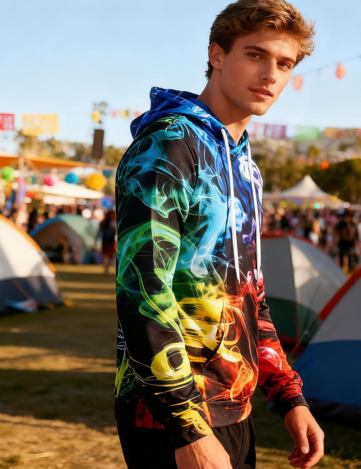 RAISEVERN Hoodies for Men Women 3D Graphic Fleece Sweatshirts Pullover Novelty Cool Funny Hoody Hooded With Pockets - Image 4