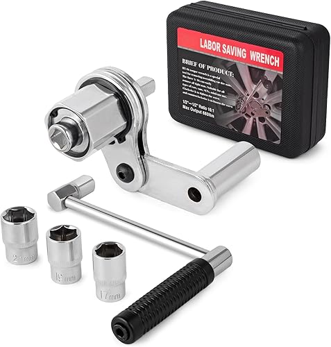 COTOUXKER Multiplicador de par, juego de llaves multiplicadoras de par de servicio pesado para removedor de tuercas de llanta 12 driver 116 llave de