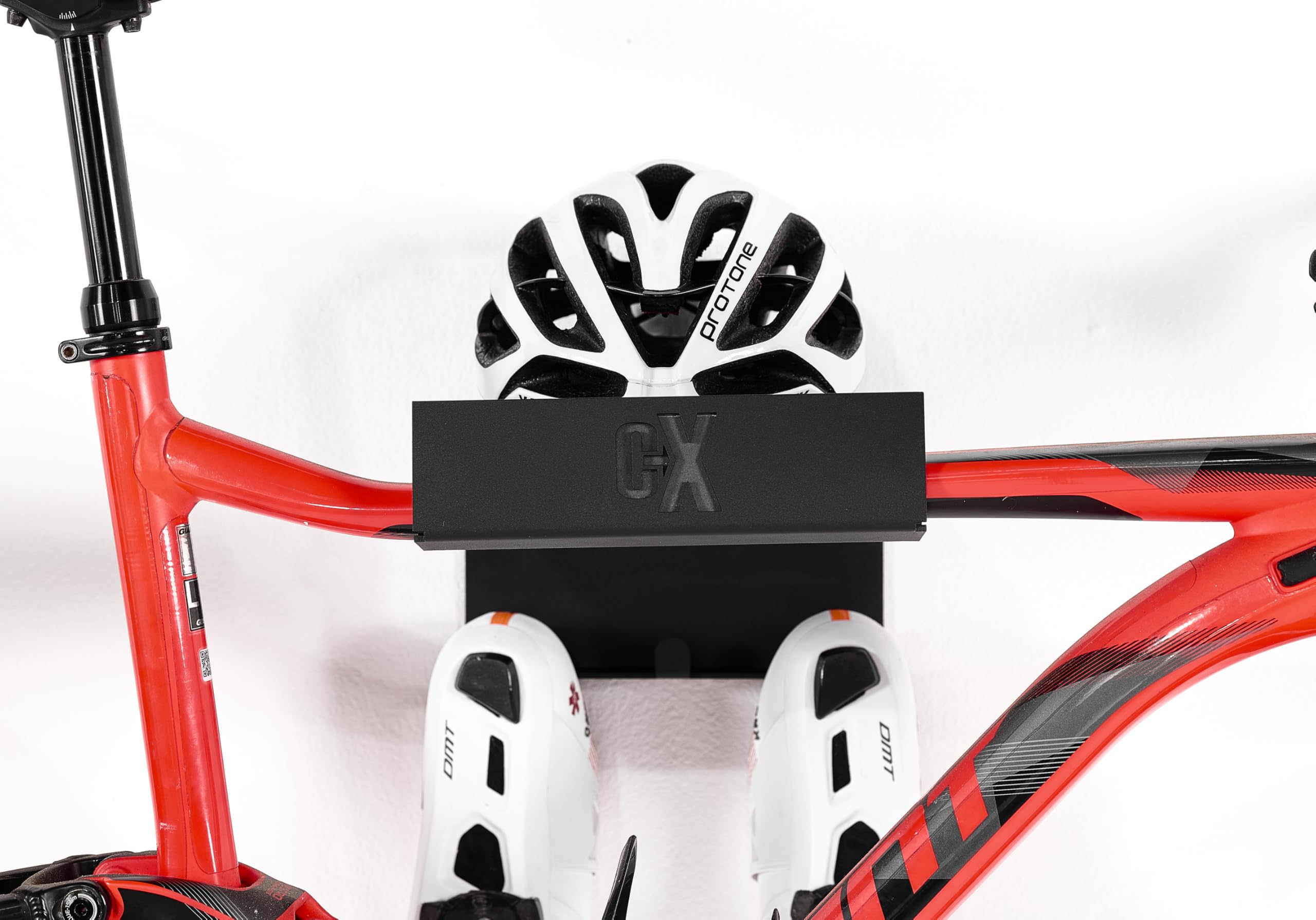 Bike Wall Mount Rack with Gear Hooks – Horizontal Bike Rack shelf- Bicycle Storage Hanger for Garage or Indoor Use - Bike Storage Wall Mount System