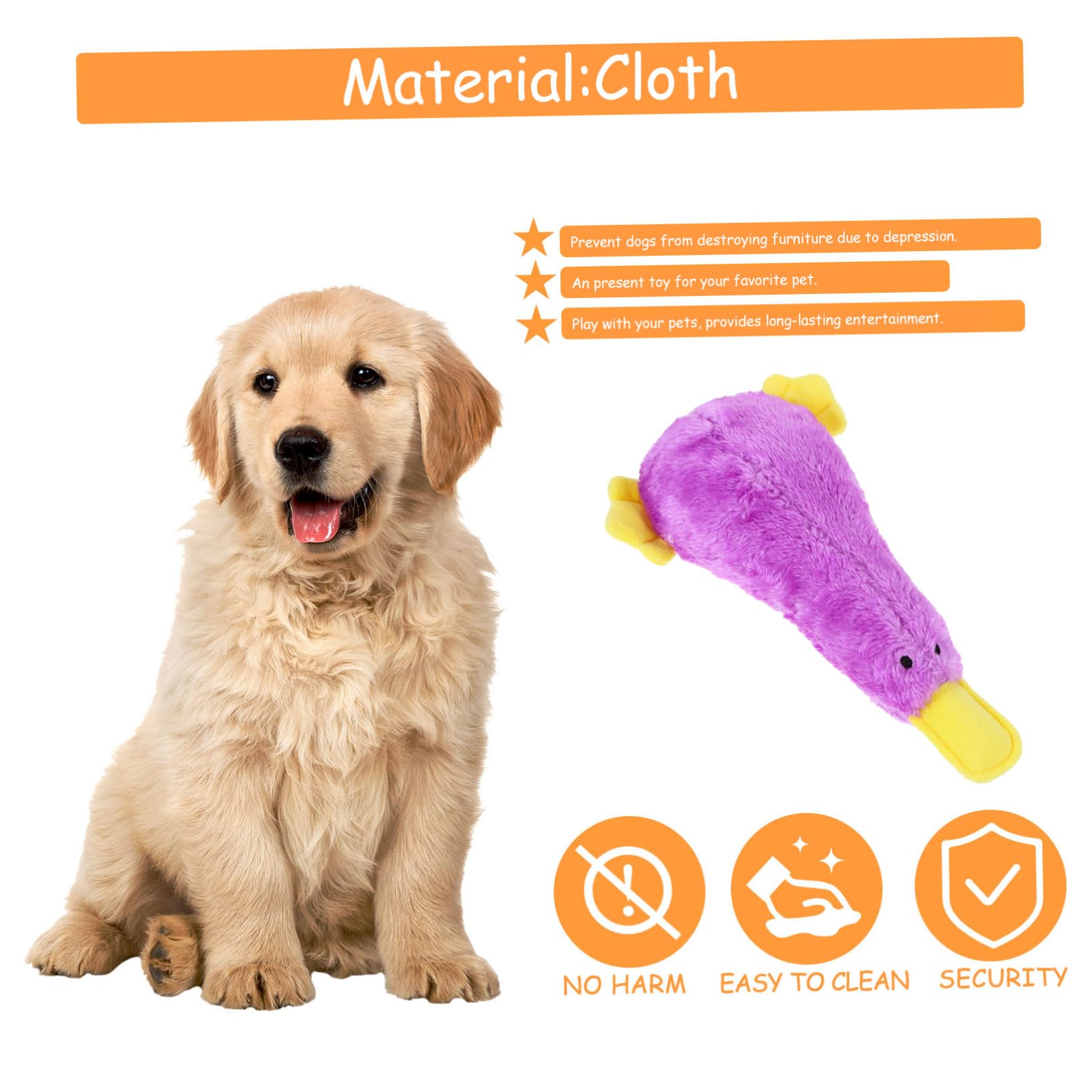 ORFOFE Jouet à Mâcher pour Chien Qui Couine Jouet Peluche pour Chien pour Chiot pour Animal de Compagnie