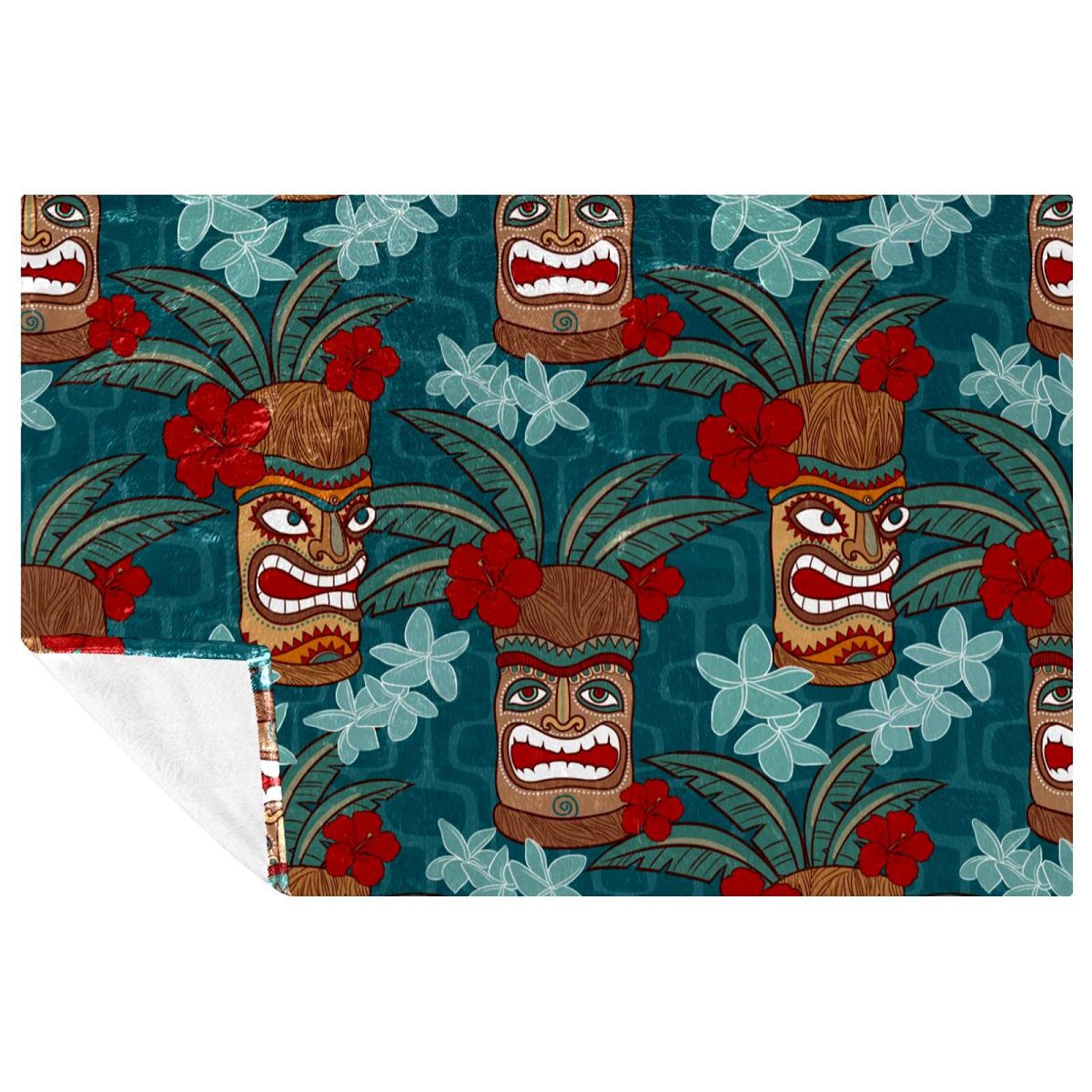 Couverture douce Tiki Prints : votre plaid idéal du salon au camping