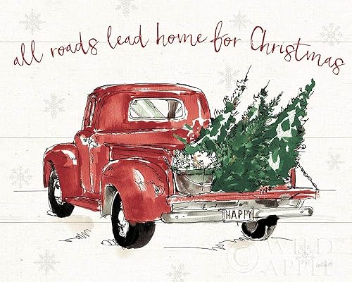 Posterazzi PDX59681LARGE - Póster de Anne Tavoletti diseño moderno de casa de campo IX de Navidad 36 x 24 pulgadas multicolor