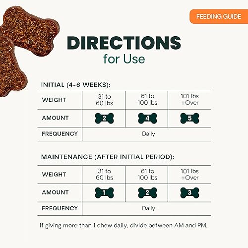 Vista 3 de VetriScience Healthy Hip & Joint Chews, GlycoFlex Glucosamine and Green-Lipped Mussel Joint Support Supplement for Dogs, Promote Mobility and