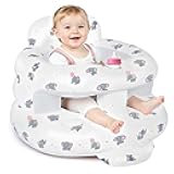Inflatable Baby Seat for 3-36 Months, Baby Seats for Infants for Sitting Up with Back Support Built in Air Pump, Surround Sit Me Up Floor Seat for Baby Chair for Learning Sit, Feeding (Elephant)