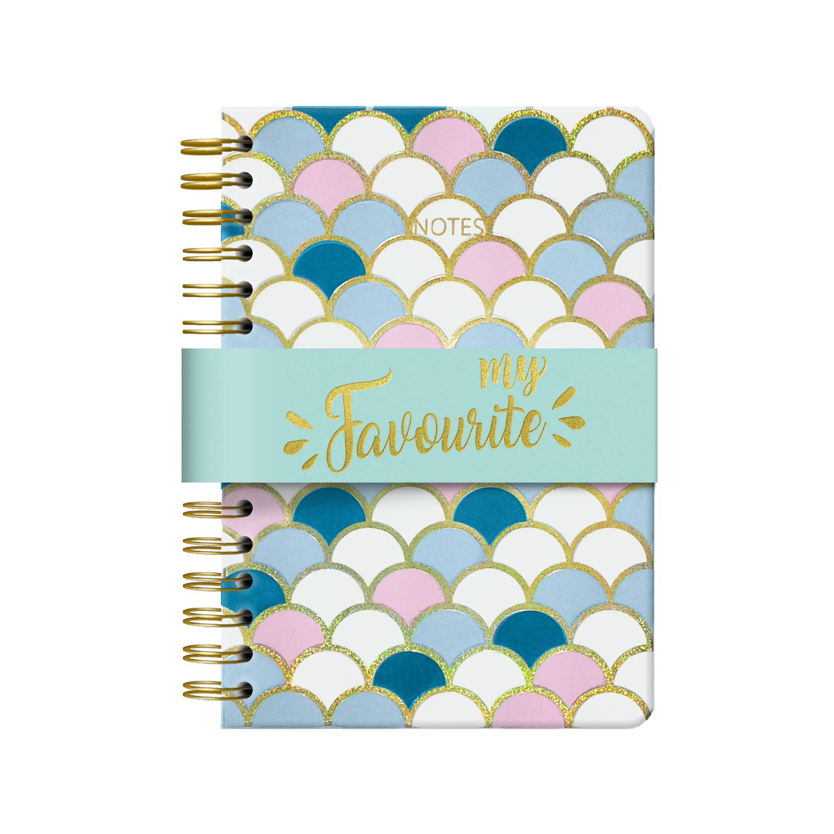 Spiral Notebook 14 x 21 cm - Vesta Gold - Mermaid