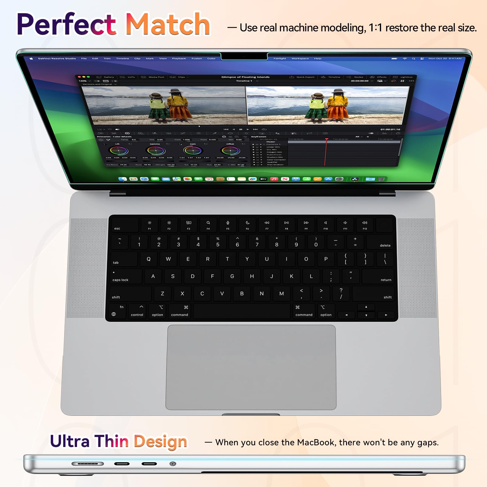 Magnétique Filtre de Confidentialité pour MacBook Pro 14 Pouces 2021-2024 M1 M2 M3 M4 Pro Max, Amovible Anti Espion Protection Ecran
