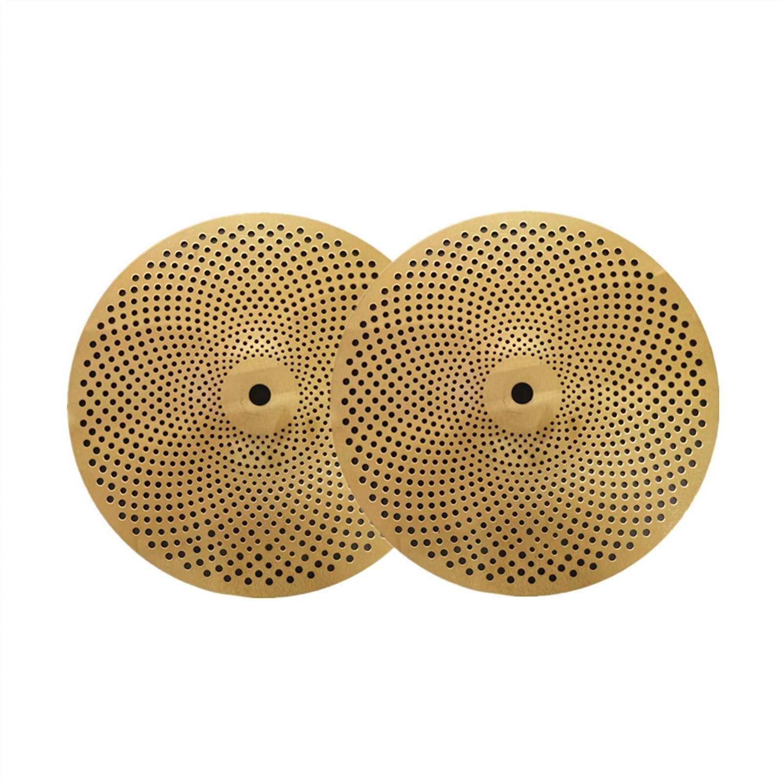 Goldfarbenes 5-teiliges Beckenset Mit Geringer Lautstärke, 14 Zoll Hi-Hat + 16 Zoll + 18 Zoll Crash + 20 Zoll Ride Mit Tasche Zubehör für Schlaginstrumente