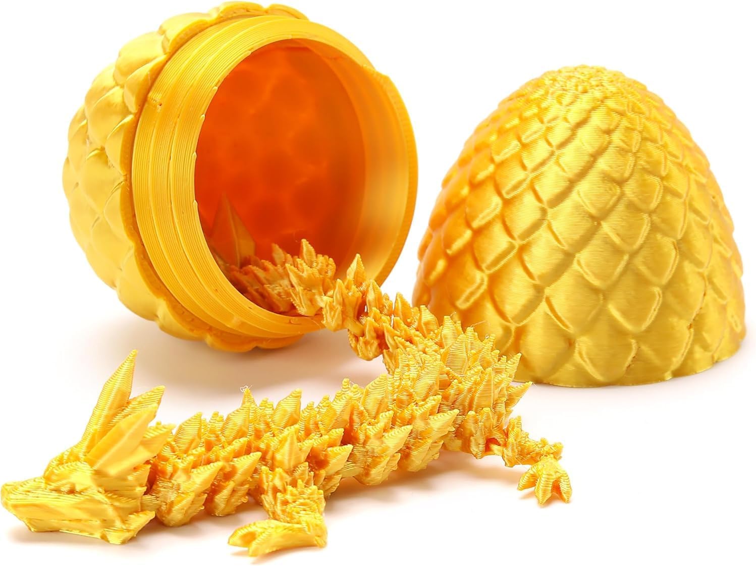 4 Pcs Mini 3D Printed Dragon Eggs with Dragons Inside, Articulated Crystal Dragon in Dinosaur Egg, Birthdays, Halloween Decorations Indoor Outdoor for Girls Boys (MINI-LD) - Image 5