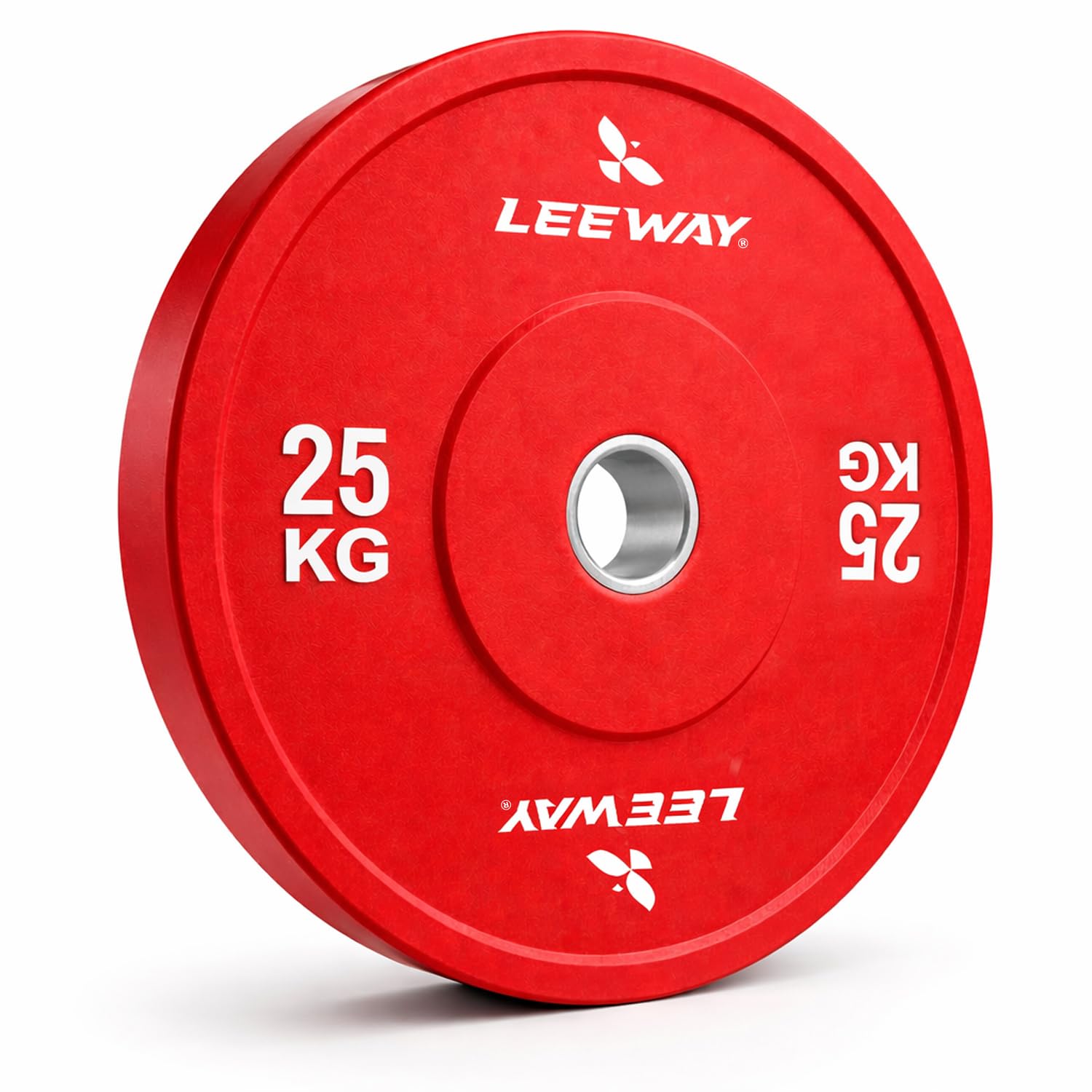 Leeway Color Rubber Bumper Gym Plates 3.0 for Barbell | 25Kg x 2 = 50kg | Olympic 50mm Hole | Rubber Weight Plates for Home Gym | Standard Weightlifting Equipment | Home Workout & Strength Training