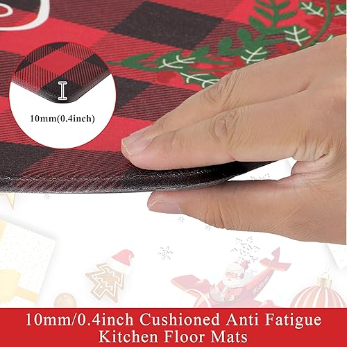 Miniatura 4 de U'Artlines Juego de 2 alfombras de cocina antifatiga para el hogar, oficina, antideslizantes, impermeables, resistentes, cómodas, para oficina,