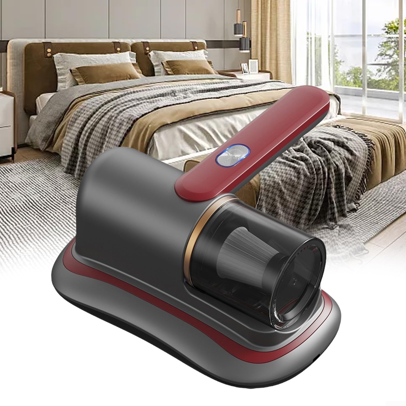 RANRAO Aspirapolvere portatile senza fili UV per la pulizia degli acari, deumidificatore altamente efficace per pulire letto, divano, tappeti