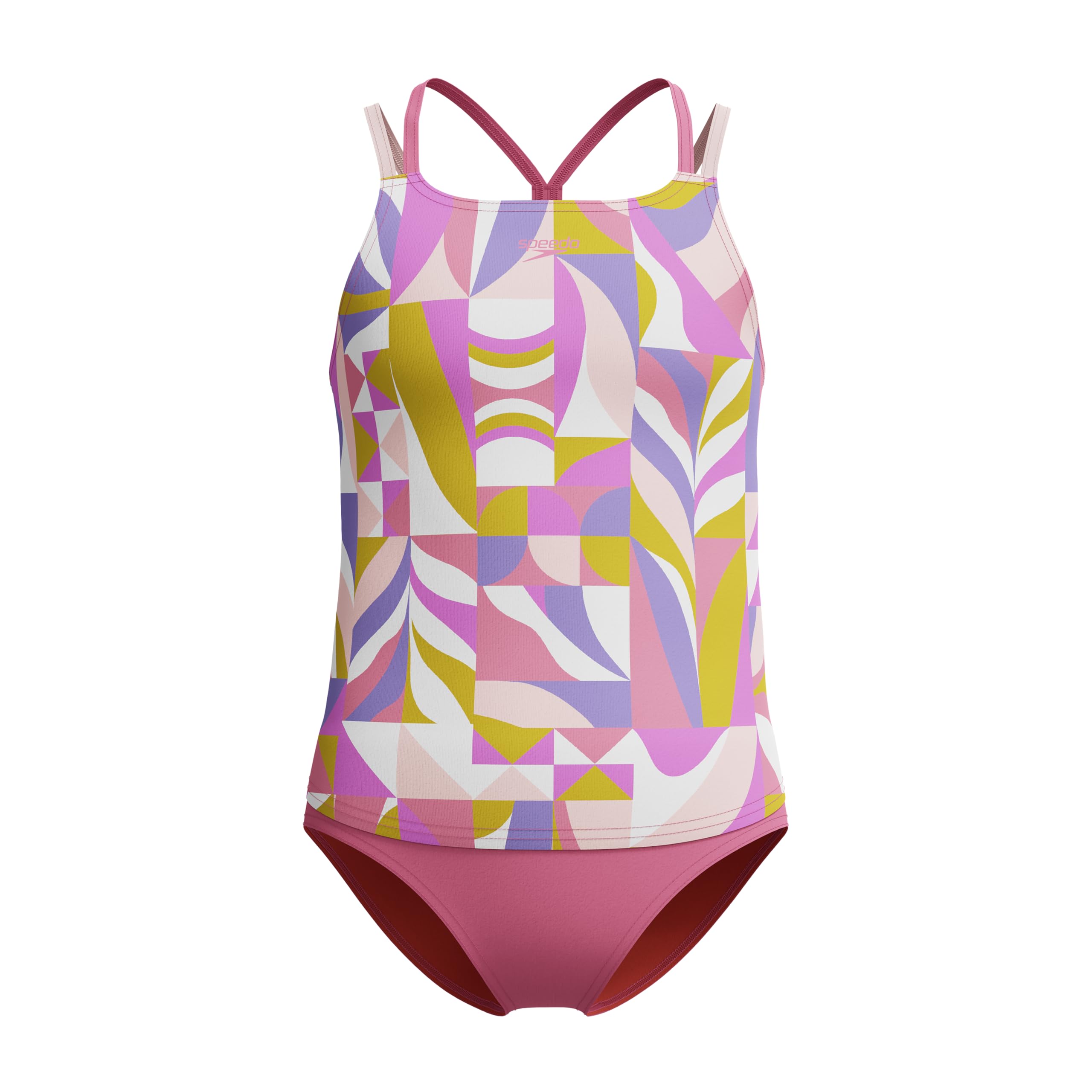 Speedo girls Swimsuit Two Piece Tankini Thin Strap